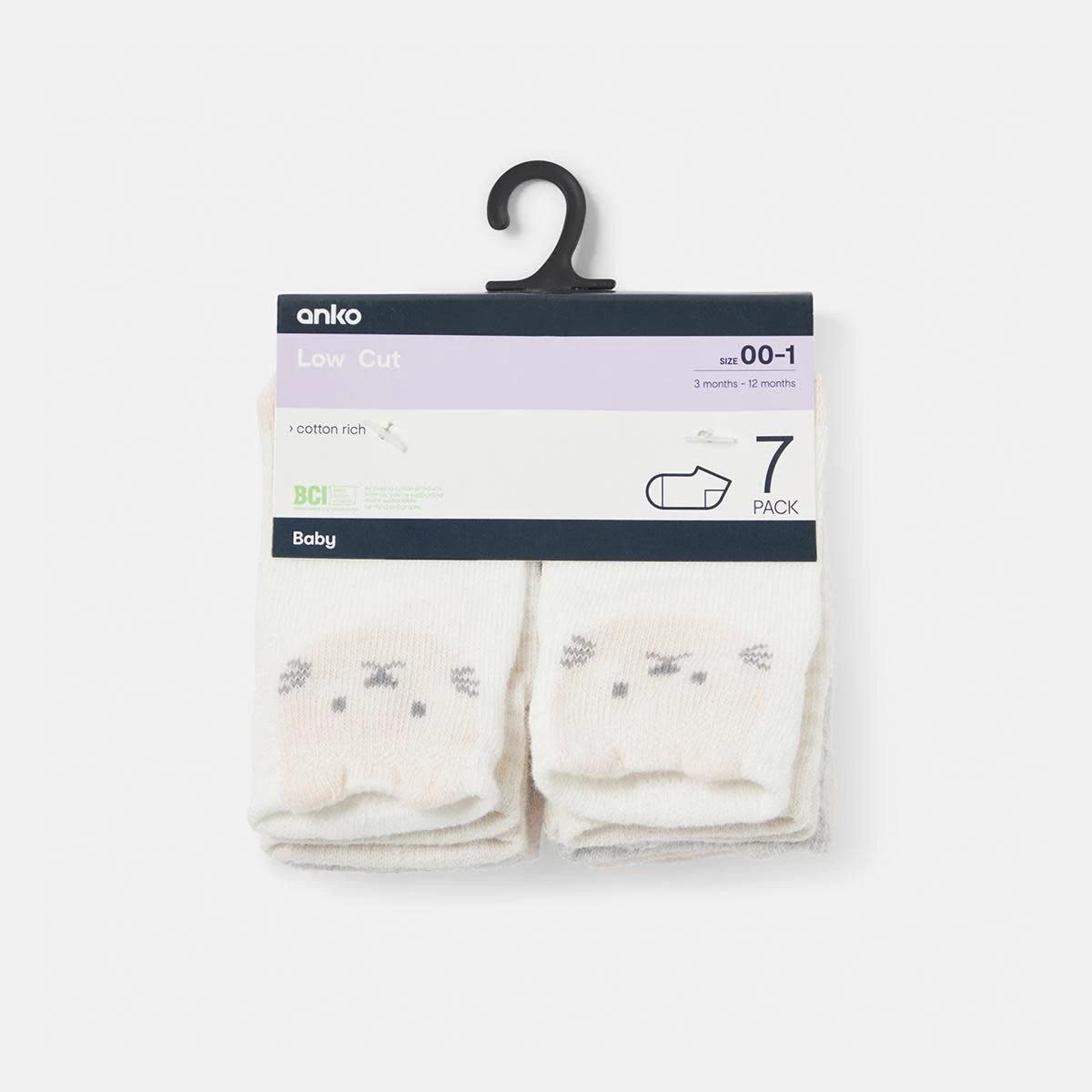 3 7 Pack Novelty Low Cut Socks Cat A, 3 of 3