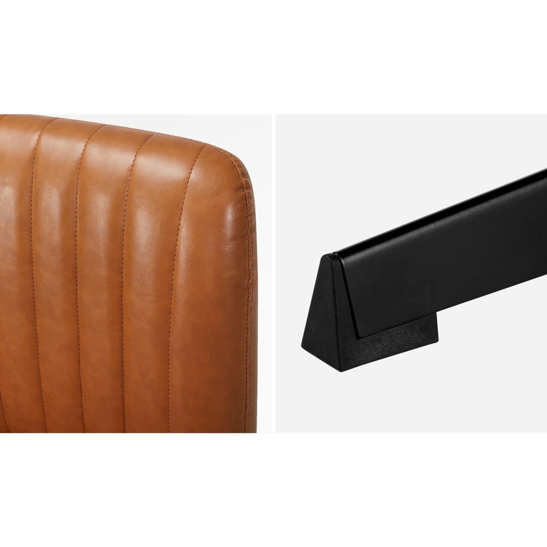 4 Oikiture Armless Office Desk Chair Faux Leather
 - Brown, 4 of 8