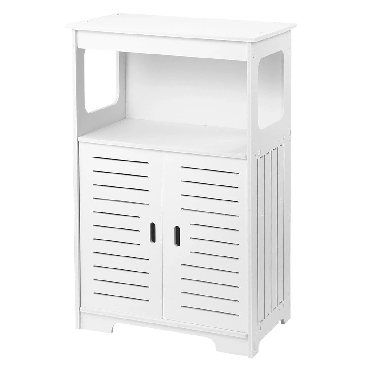 1 Ausway Freestanding Bathroom Cabinet Storage Shelf Organiser Stand Waterproof Cupboard, 1 of 3