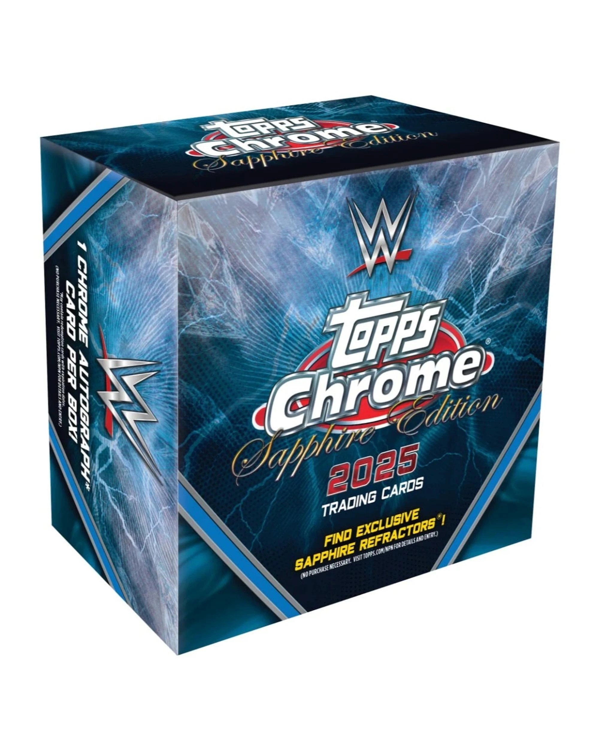 1 Topps 2025 Chrome WWE Wrestling Sapphire Edition Hobby Box, 1 of 10