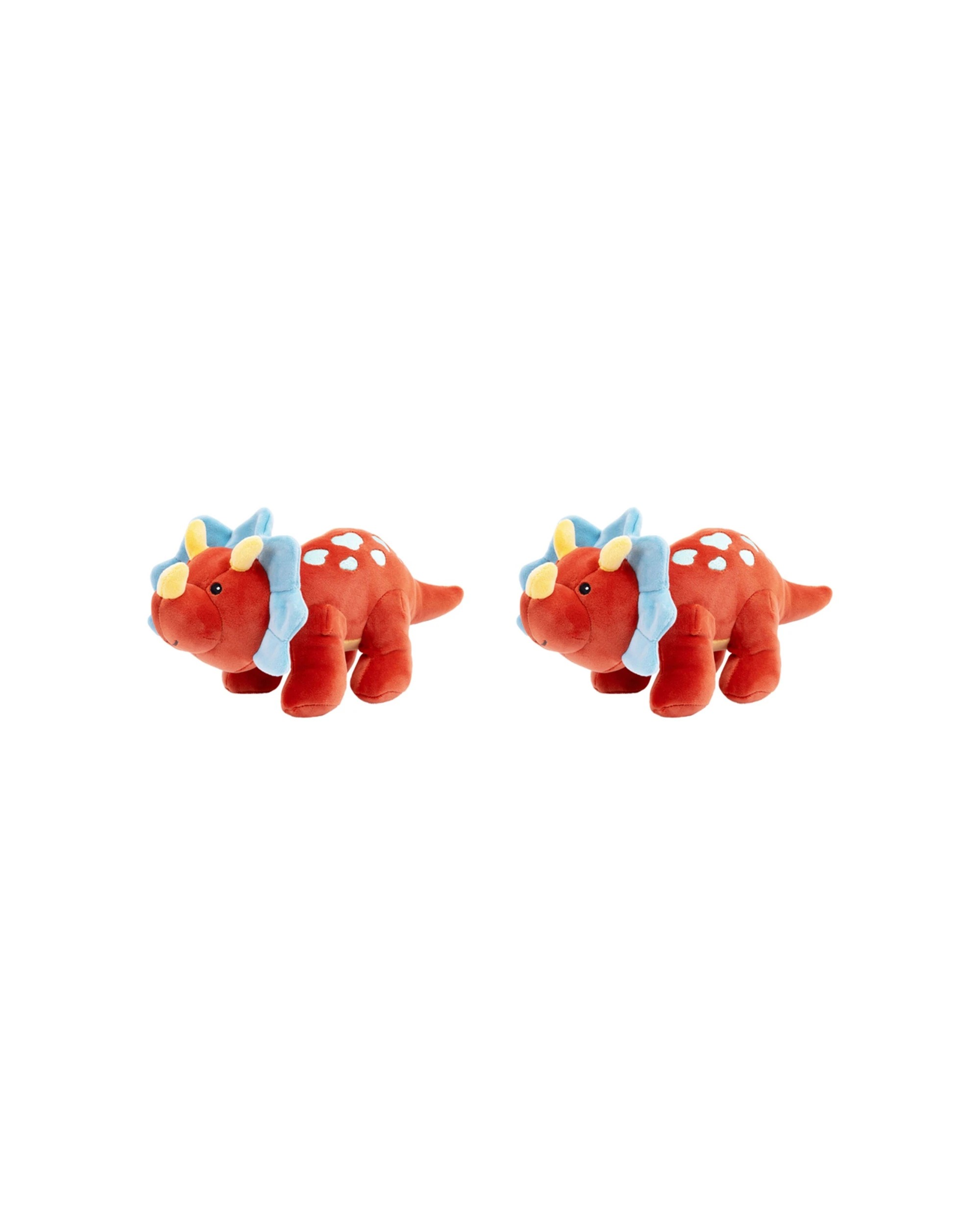 1 Mary Meyer 2pc Smootheez Triceratops Soft Plush Kids Toy 25cm - Red, 1 of 5