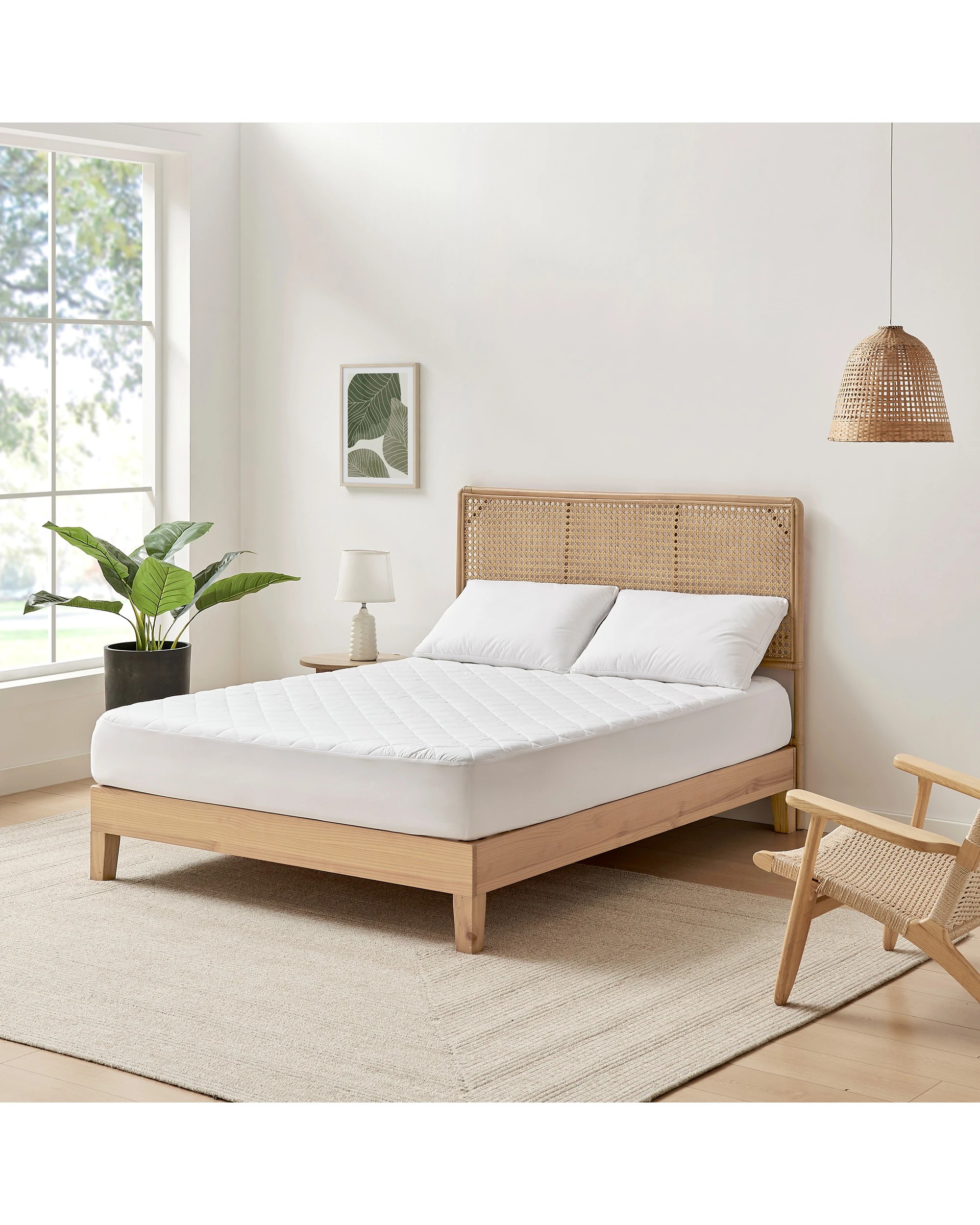 8 ESSN Healthguard Allergy Sensitive Cotton Cover Quilted Waterproof Mattress Protector - Double Bed - White, 8 of 9