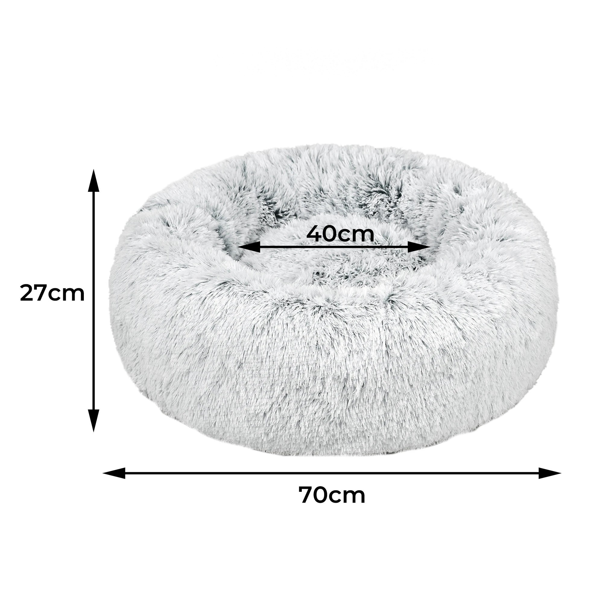 3 Pawz Plush Pet Bed Medium Charcoal Cover Only, 3 of 7