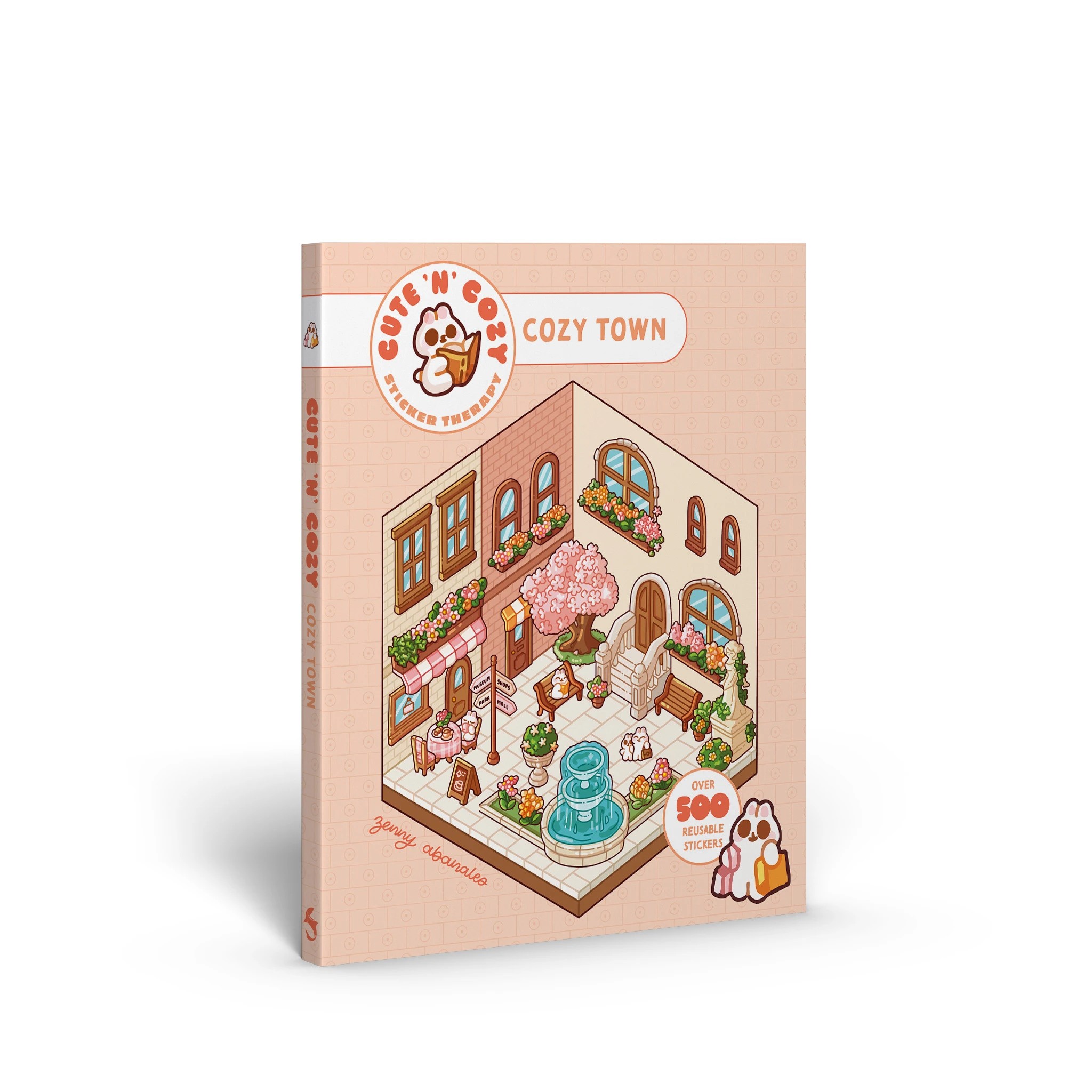 1 Cute 'N' Cozy: Cozy Town Sticker Therapy by Zenny Abanales - Book, 1 of 8