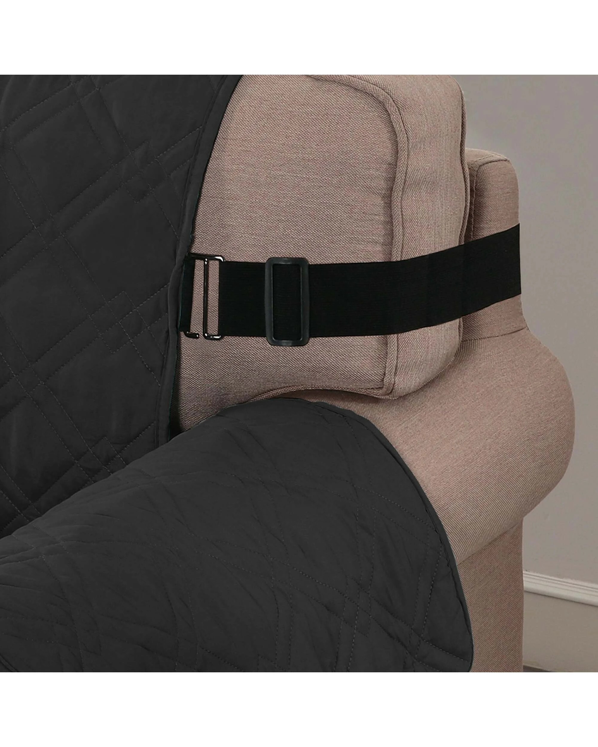 3 Smarcute 4 Seater Waterproof Sofa Cover Couch Cushion Furniture Protector - Black, 3 of 5