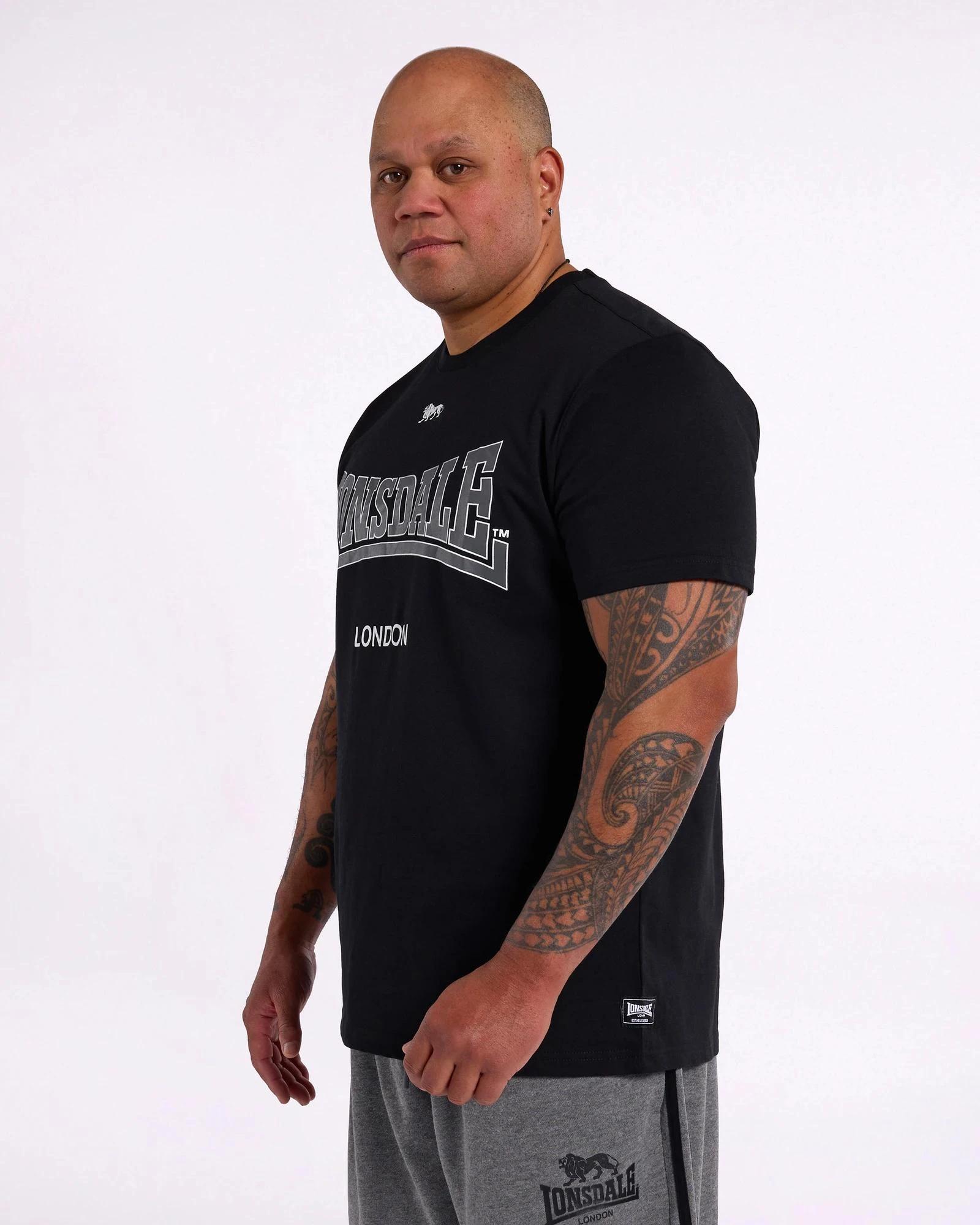 4 Plus Size Active T-Shirt - Lonsdale London BLACK, 4 of 5