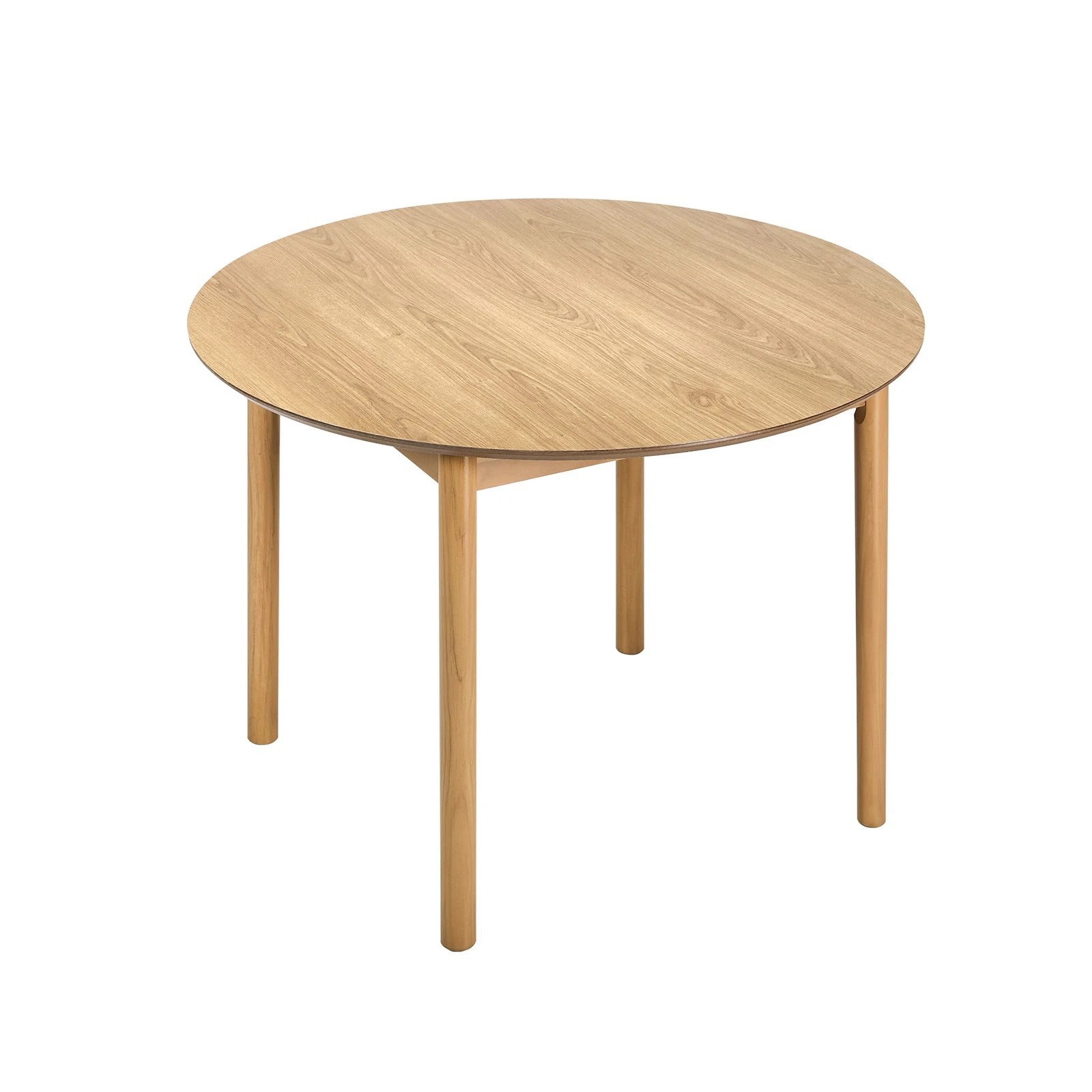 8 Oikiture Wooden Dining Table 100cm Round Table 4 Seater Pine Wood Legs - Natural, 8 of 9