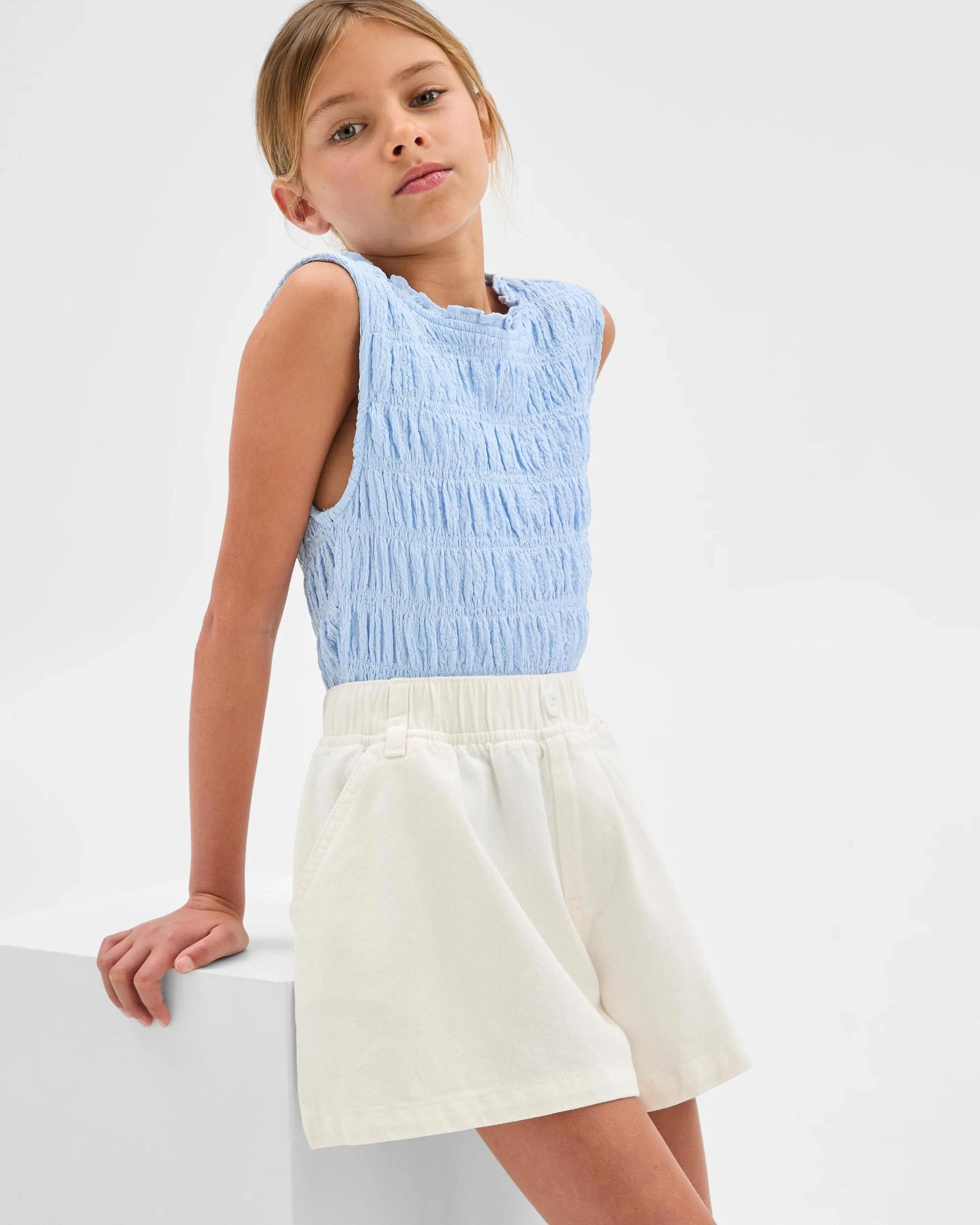 1 Target Denim Swing Shorts BRILLIANT WHITE, 1 of 5