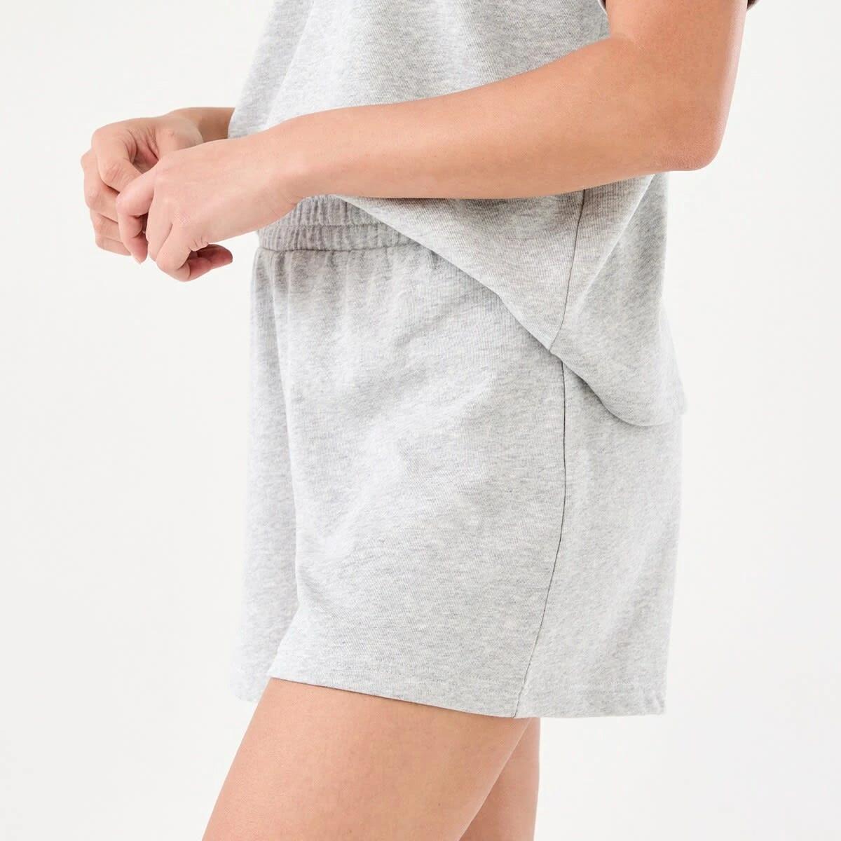 3 Active Womens Terry Everyday Shorts Grey Marle, 3 of 6