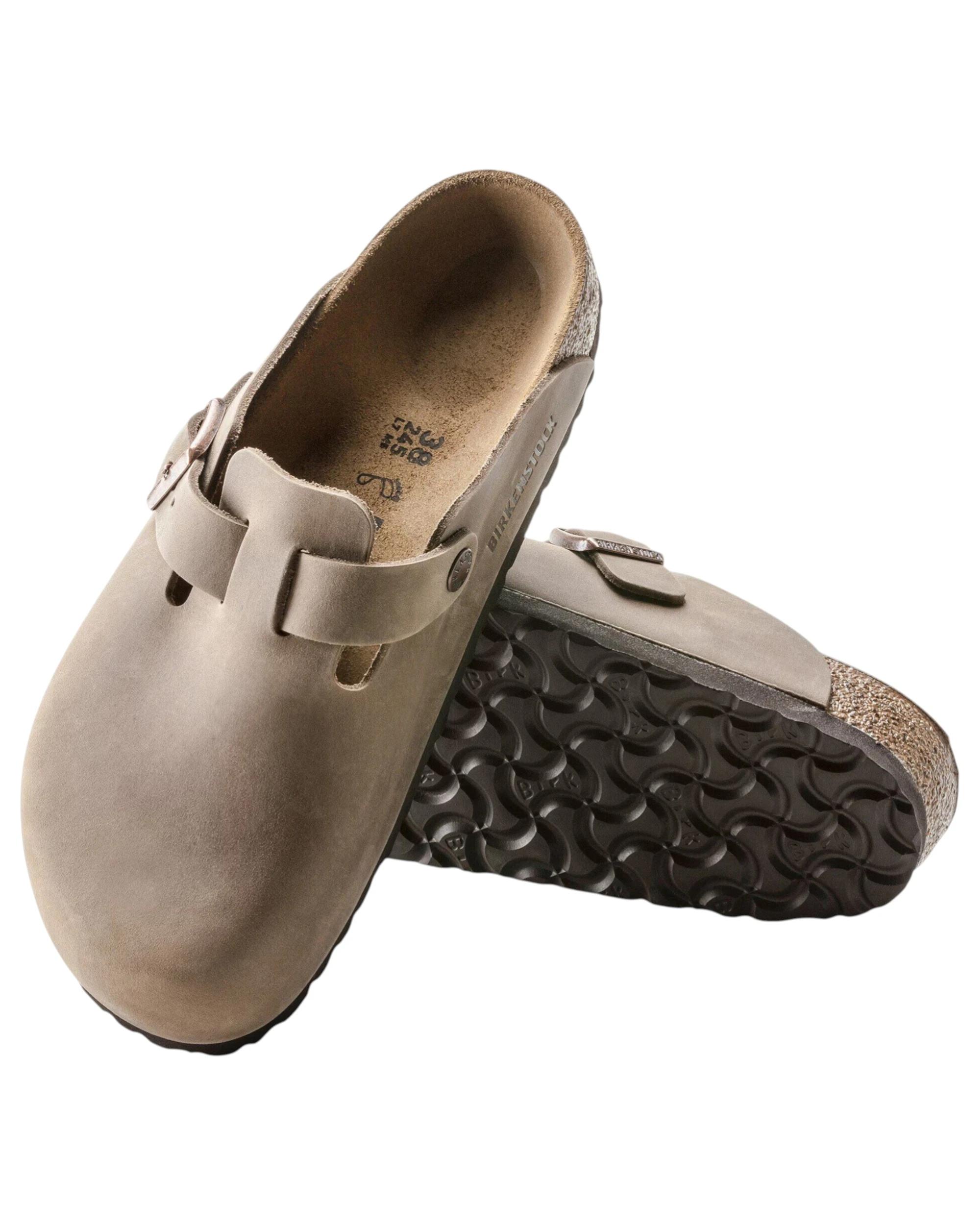 5 Birkenstock Unisex Boston Oiled Leather Regular Slip On Sandals TABACCO BROWN, 5 of 8