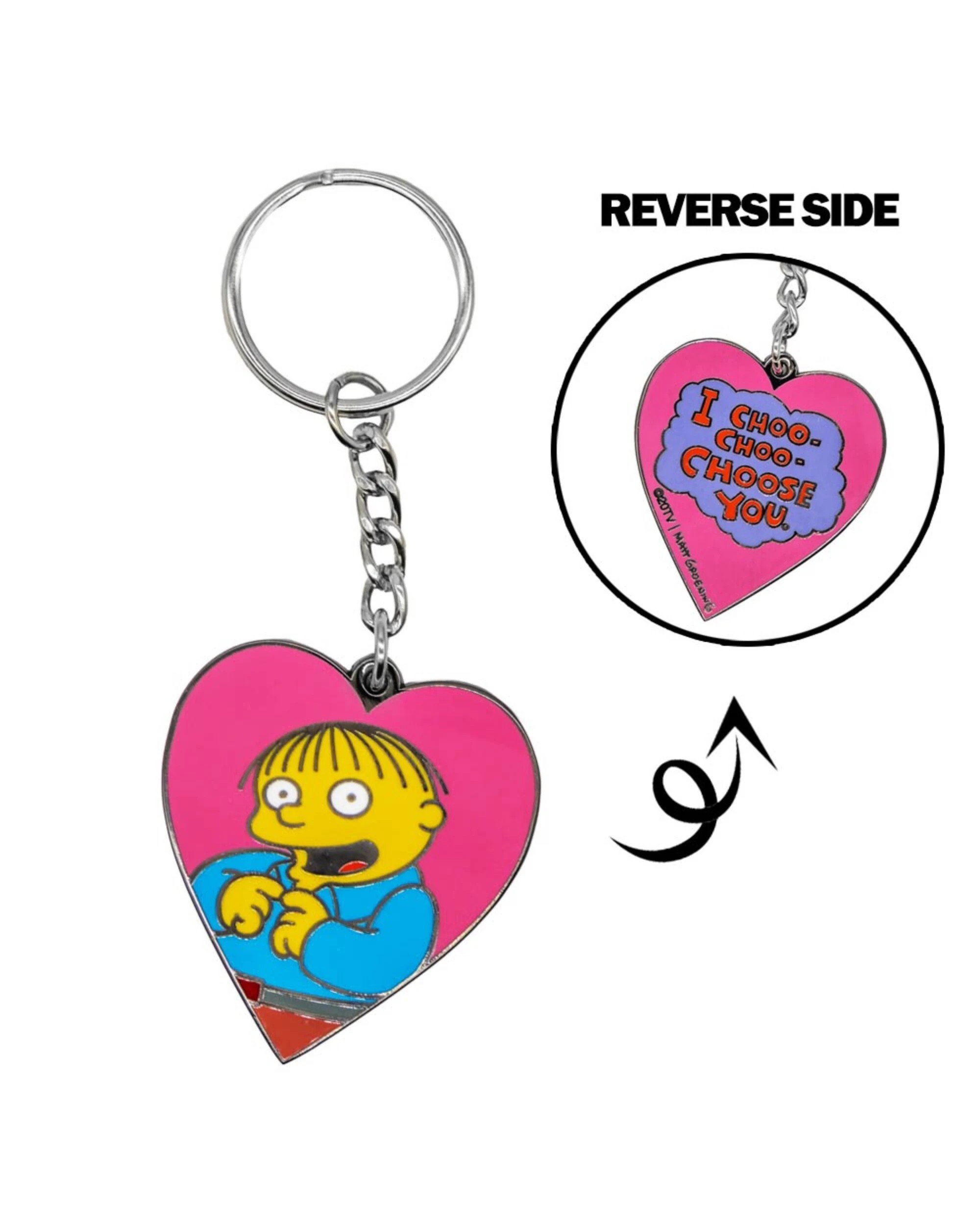2 The Simpsons - I Choo-Choo-Choose You Enamel Keyring 2-Pack - ONE SIZE - Multi, 2 of 3