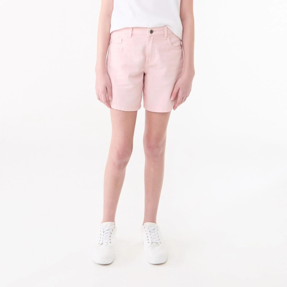 1 Relaxed Denim Shorts LIGHT PINK WASH, 1 of 6