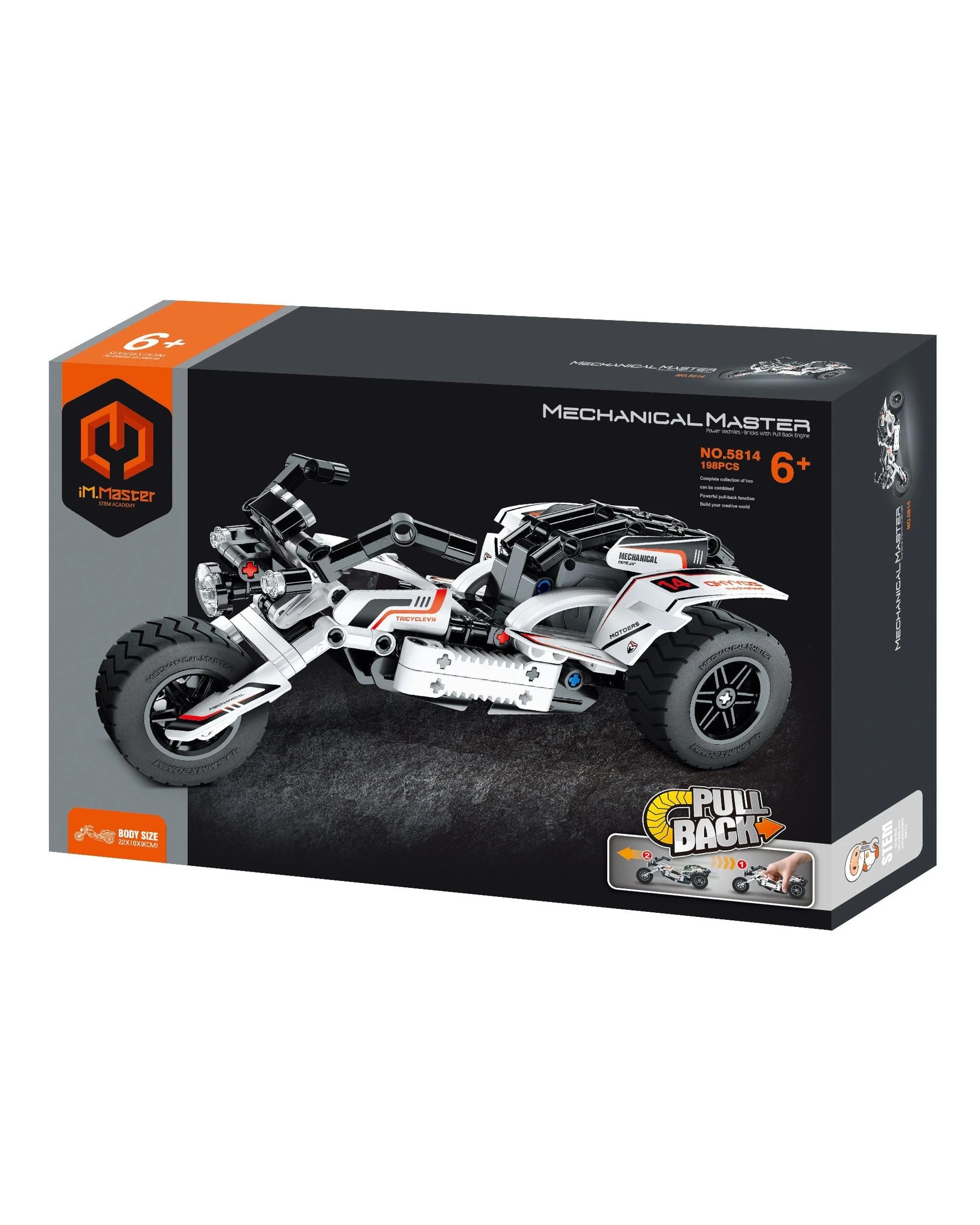 1 iM.Master Mechanical Master Pull Back Motorcycle 198 Piece Model Kit - 5814, 1 of 7