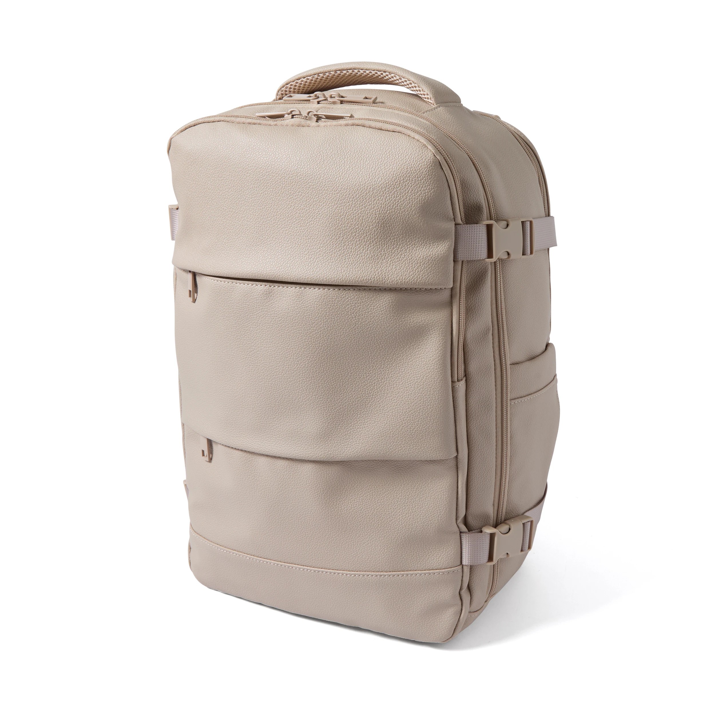 2 PU Expandable Travel Backpack - Beige, 2 of 10