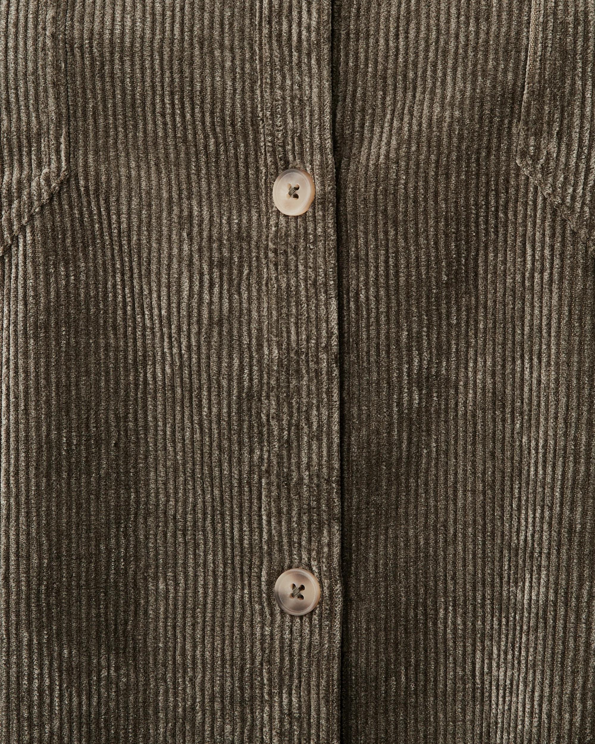 7 Curve Long Sleeve Corduroy Shirt Deep Olive, 7 of 8