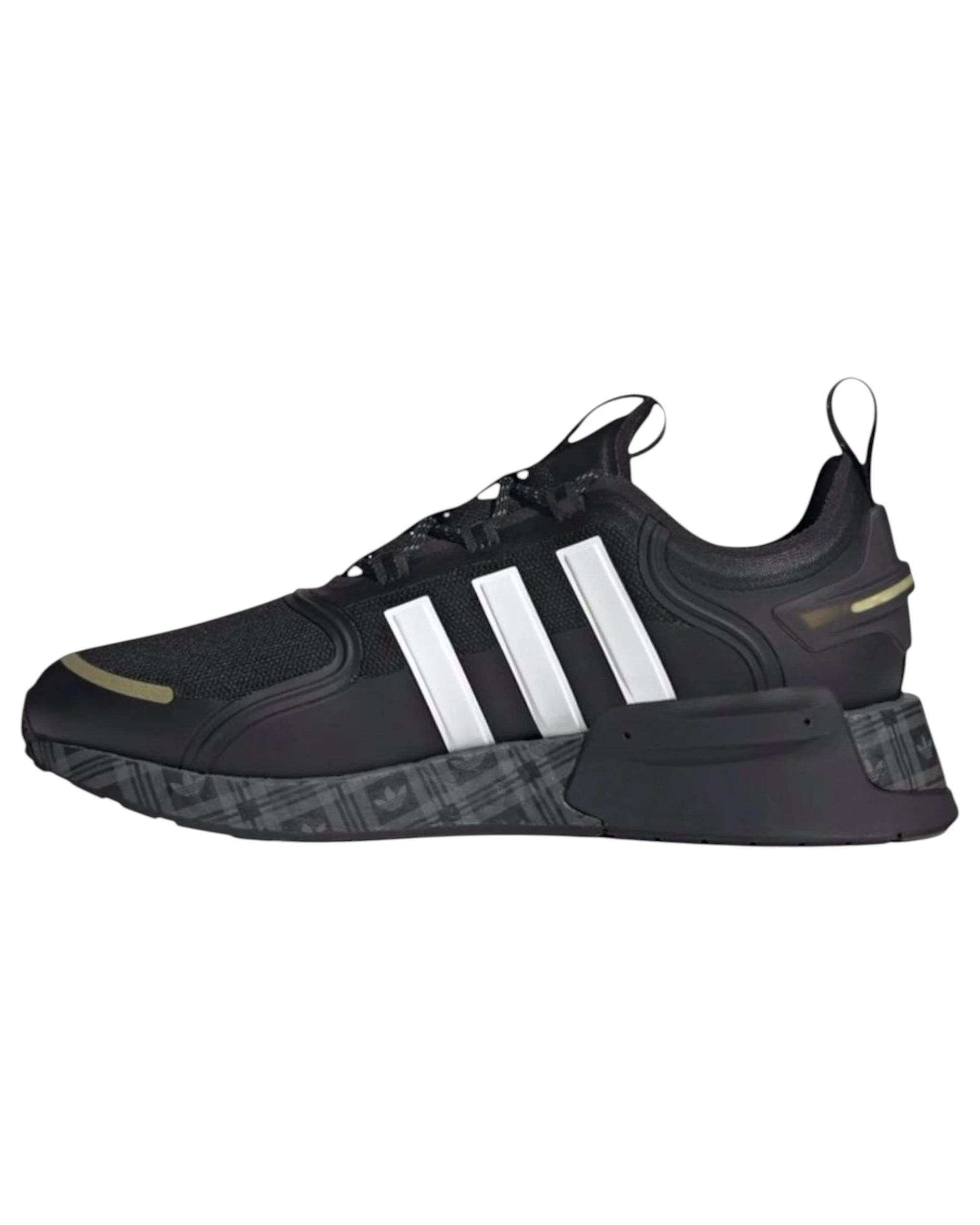 2 Adidas Unisex NMD_V3 Sneakers Black/White/Gold Metallic Shoes Black/white/gold Metallic, 2 of 8