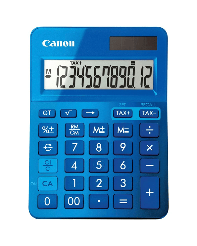 Canon 12 Digit Desktop Calculator Blue LS