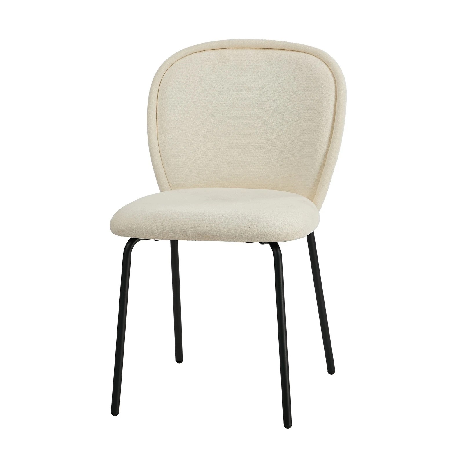 8 Oikiture 4x Dining Chairs Kitchen Accent Chairs Chenille Pad Metal Legs - Beige, 8 of 9