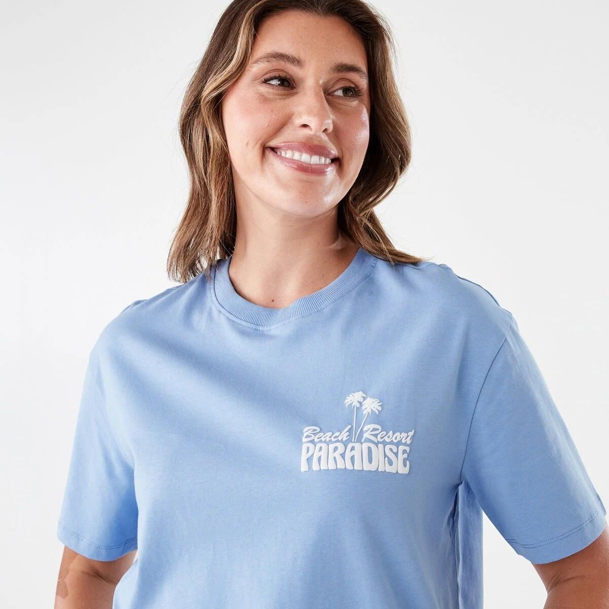 4 Short Sleeve Oversized Boyfriend T-shirt Paradise, 4 of 6