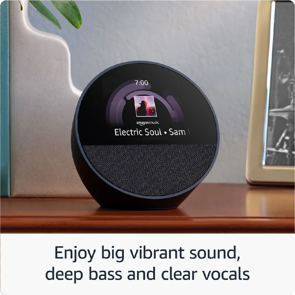 4 Amazon Echo Spot Smart Alarm Clock with Alexa Black, 4 of 4