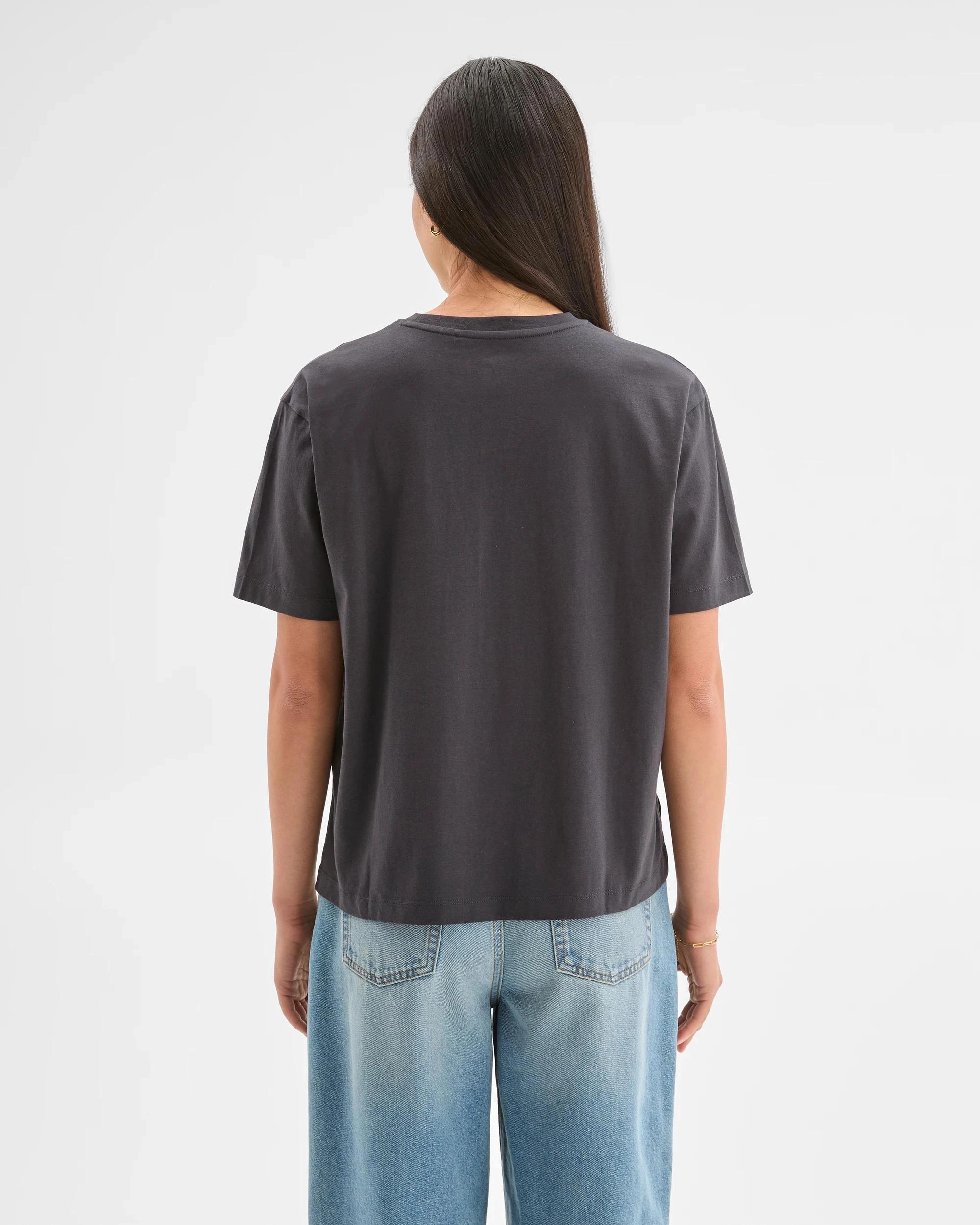 4 Target Australian Cotton Step Hem Boxy Crop T-Shirt ROSE BOWL PHANTOM, 4 of 5