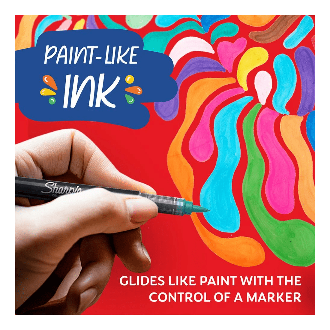 3 Sharpie Creative Acrylic Brush Marker Blue, 3 of 6