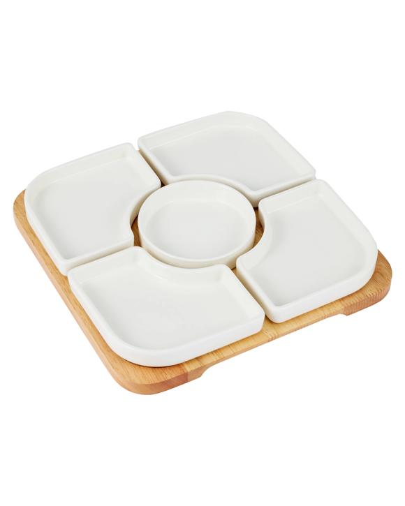 White Sectional Serve Set