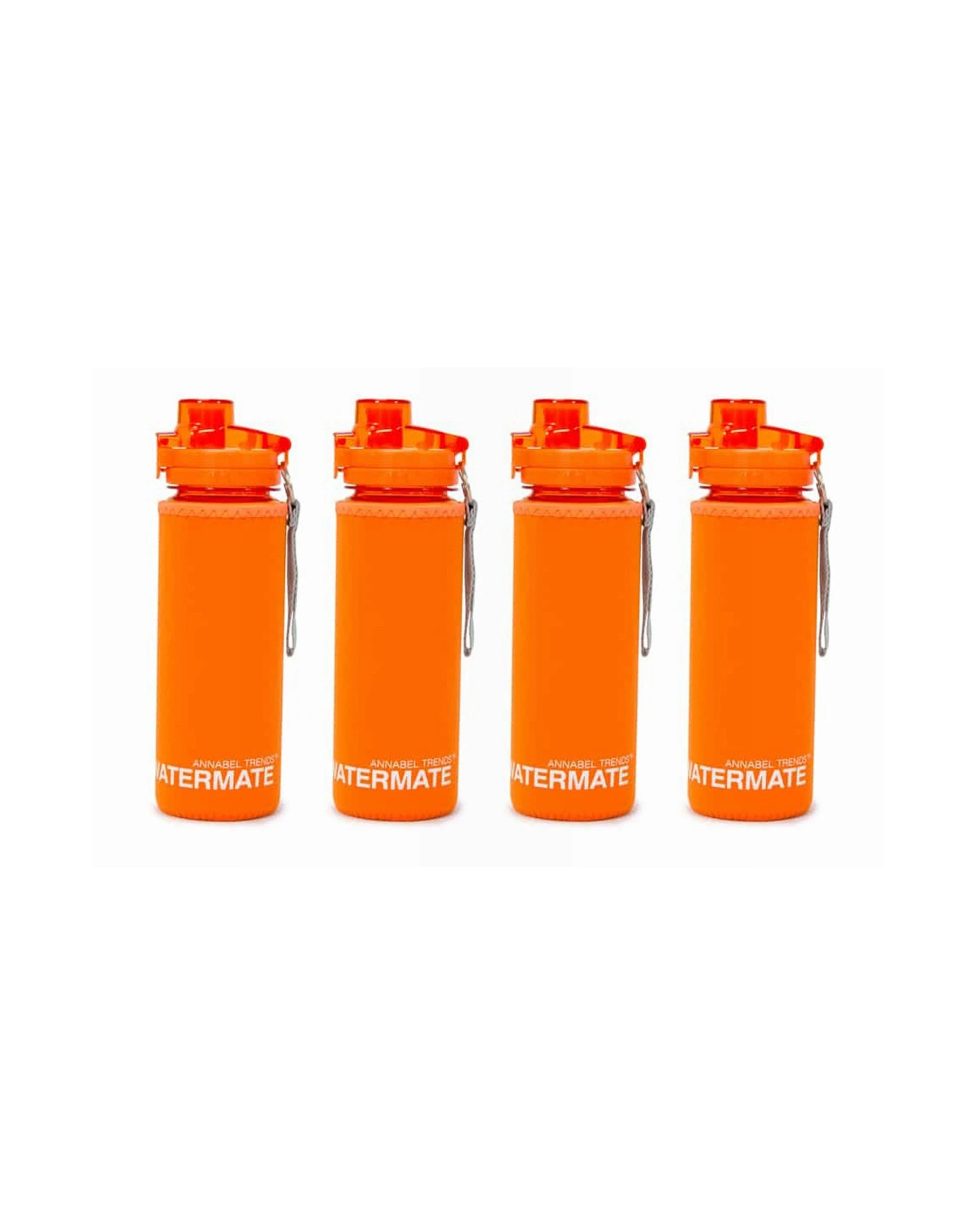 1 Annabel Trends Watermate Neoprene Drink Bottle Cover 4 Pack Fits 550ml - Orange, 1 of 2