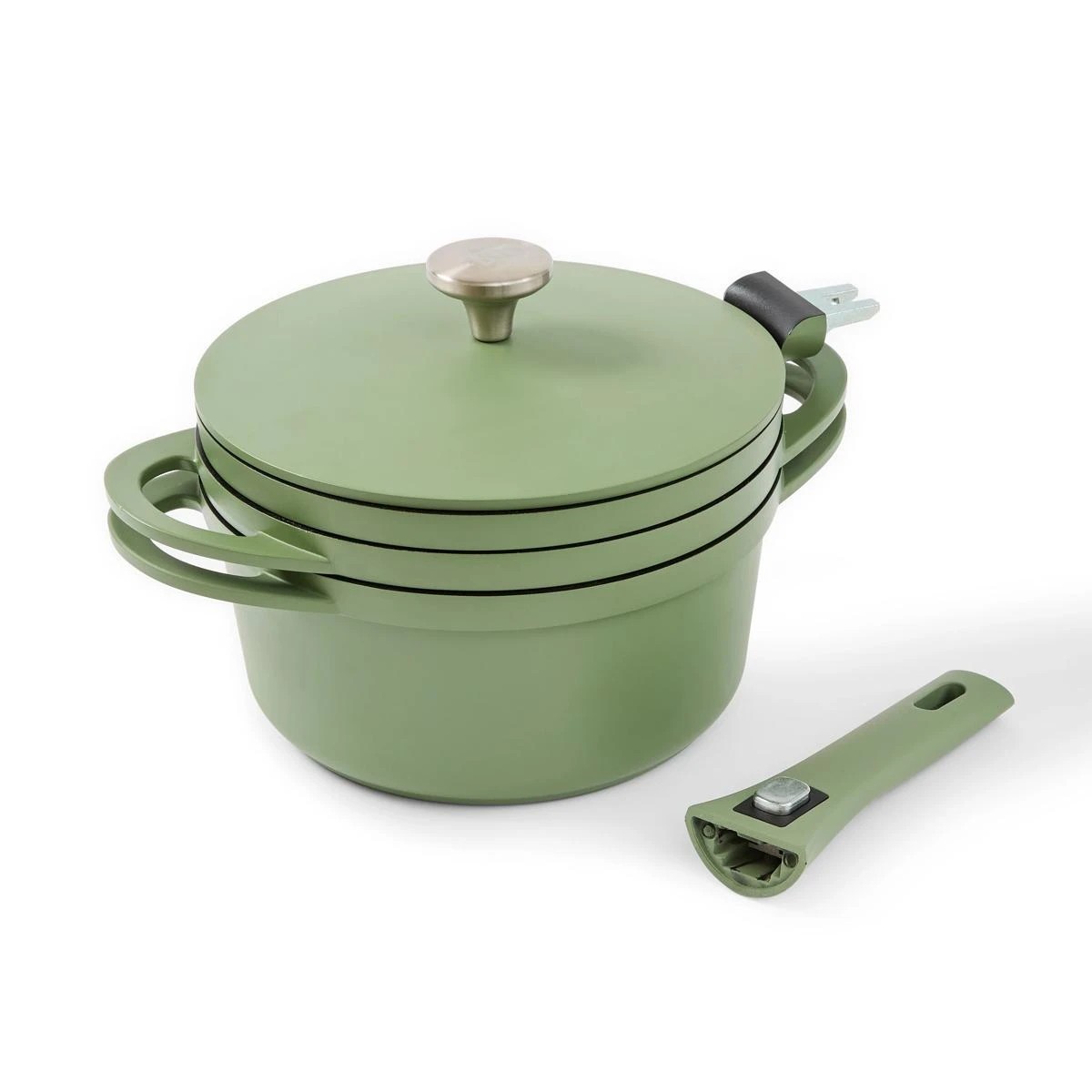 4 3 Piece Cast Aluminium Cookware Set - Green, 4 of 10