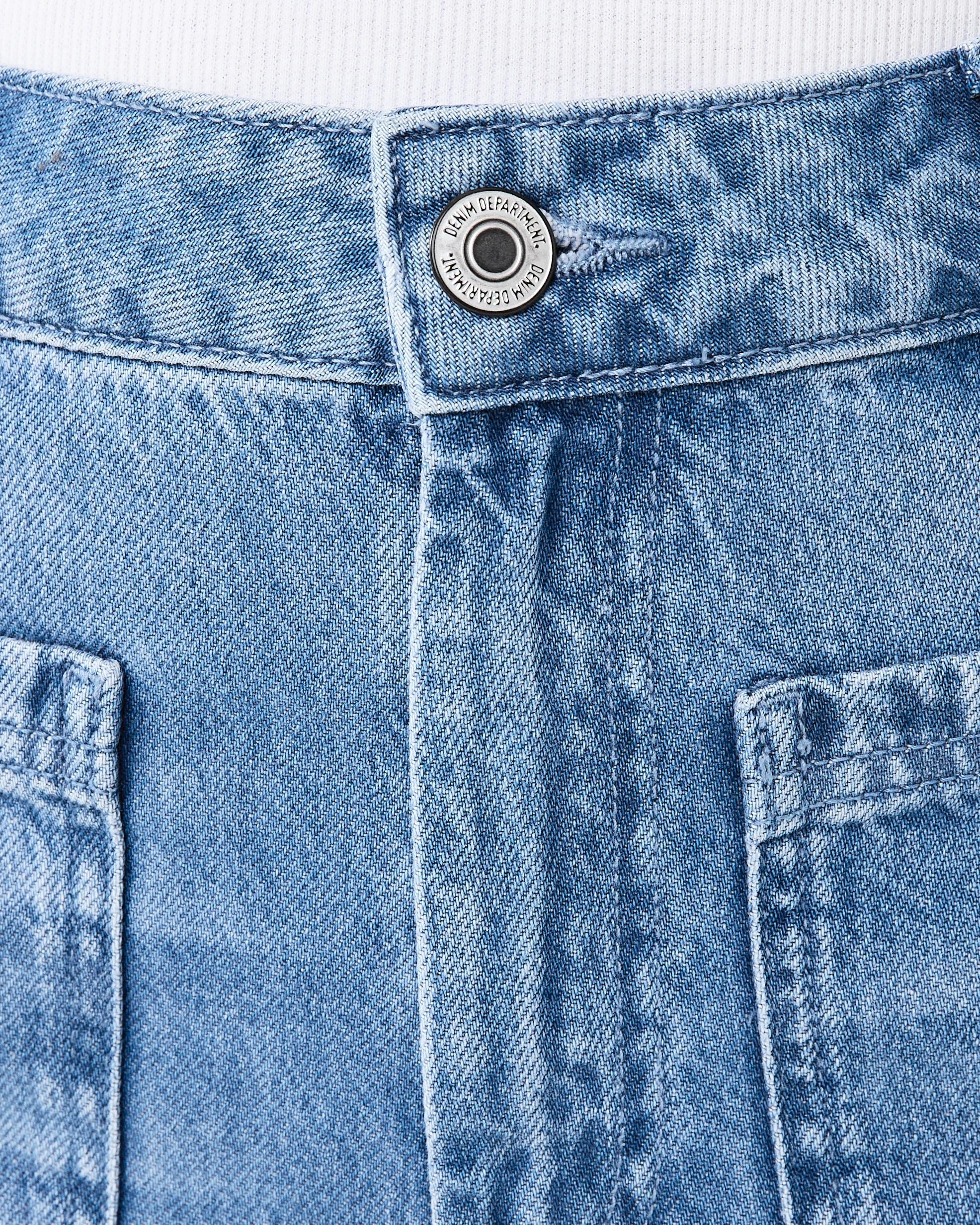 4 Cropped Wide Leg Jeans Mid Wash, 4 of 8