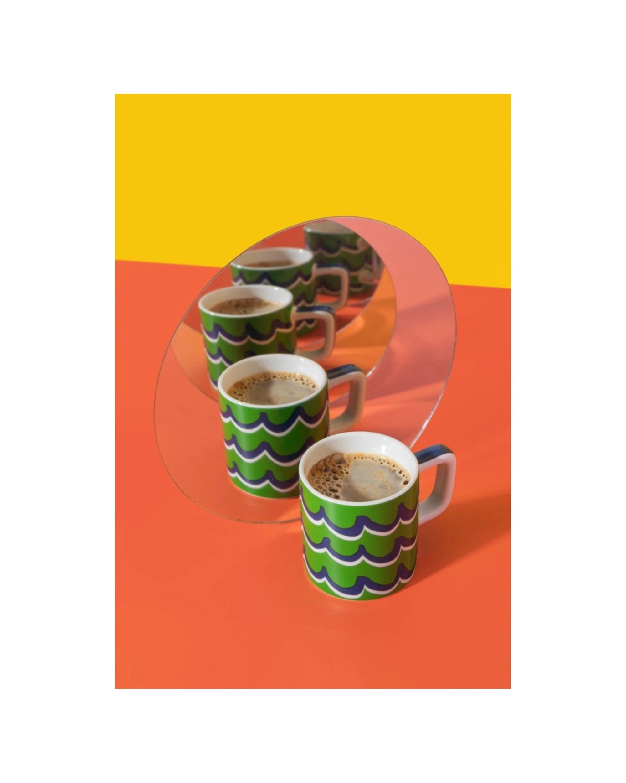 7 La Cafetière 4pk Ceramic Espresso Drinking Mug Cup Set 120ml Cyan Tides - Green, 7 of 8
