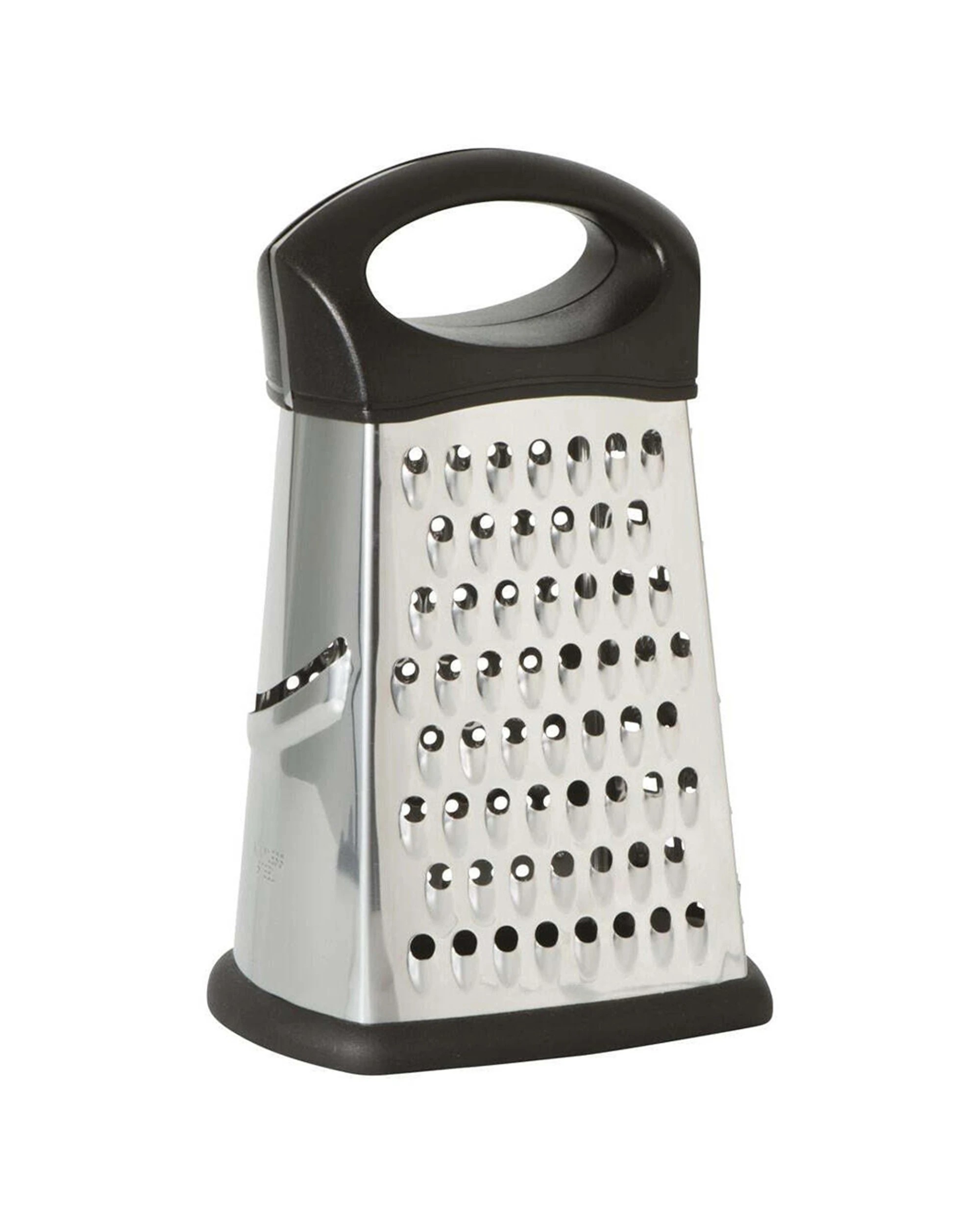 1 Avanti Stainless Steel 4 Sided Box Grater Cheese Shredder Non Slip - Silver, 1 of 1