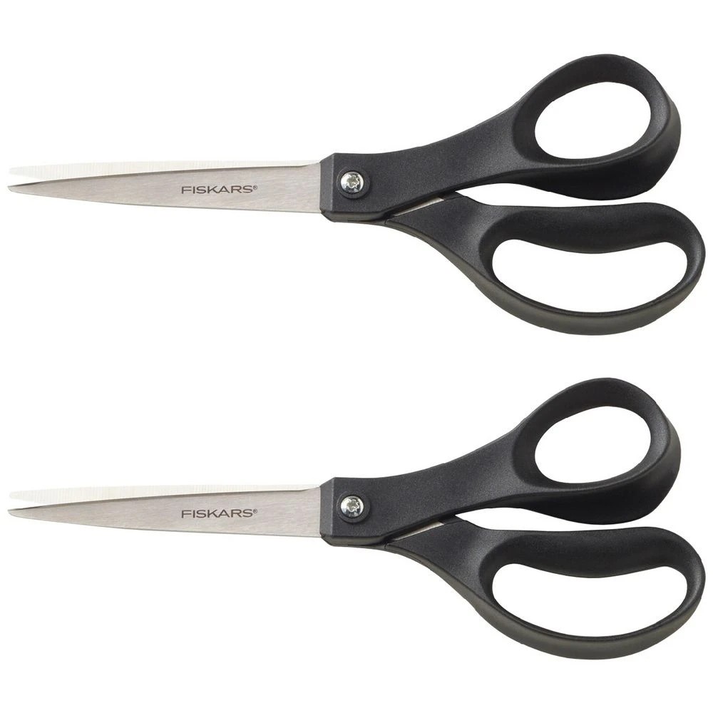 1 Fiskars Straight Scissors 8"/20cm 2 Pack, 1 of 2