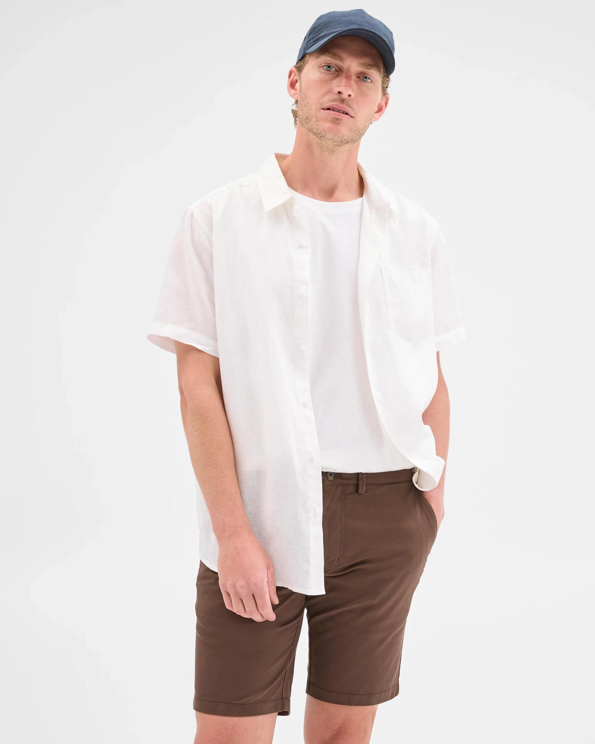 4 Target Australian Cotton Blend Slim Chino Shorts CHOCOLATE, 4 of 7