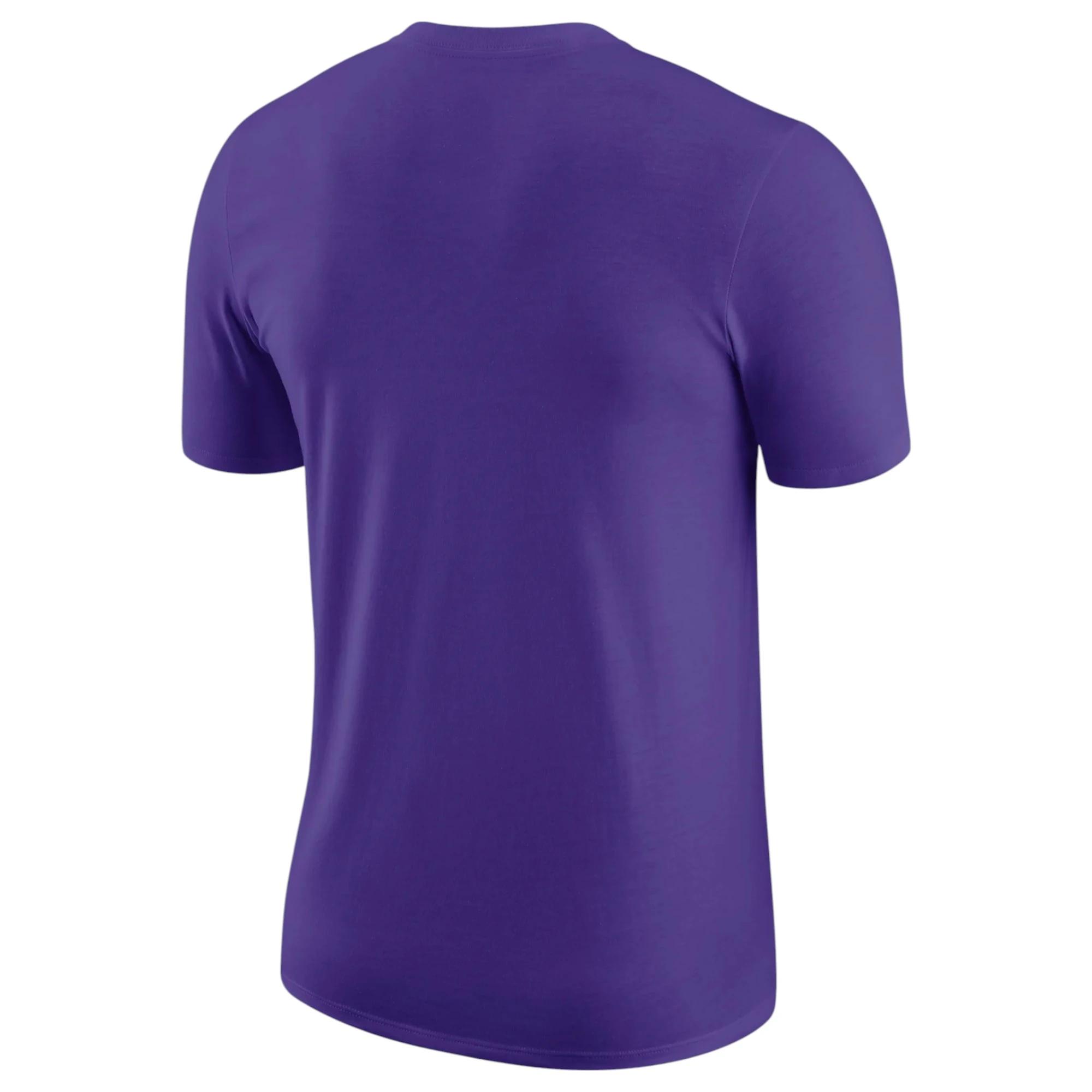 1 Nike Mens Los Angeles Lakers Purple Essential Logo NBA T-Shirt PURPLE, 1 of 2