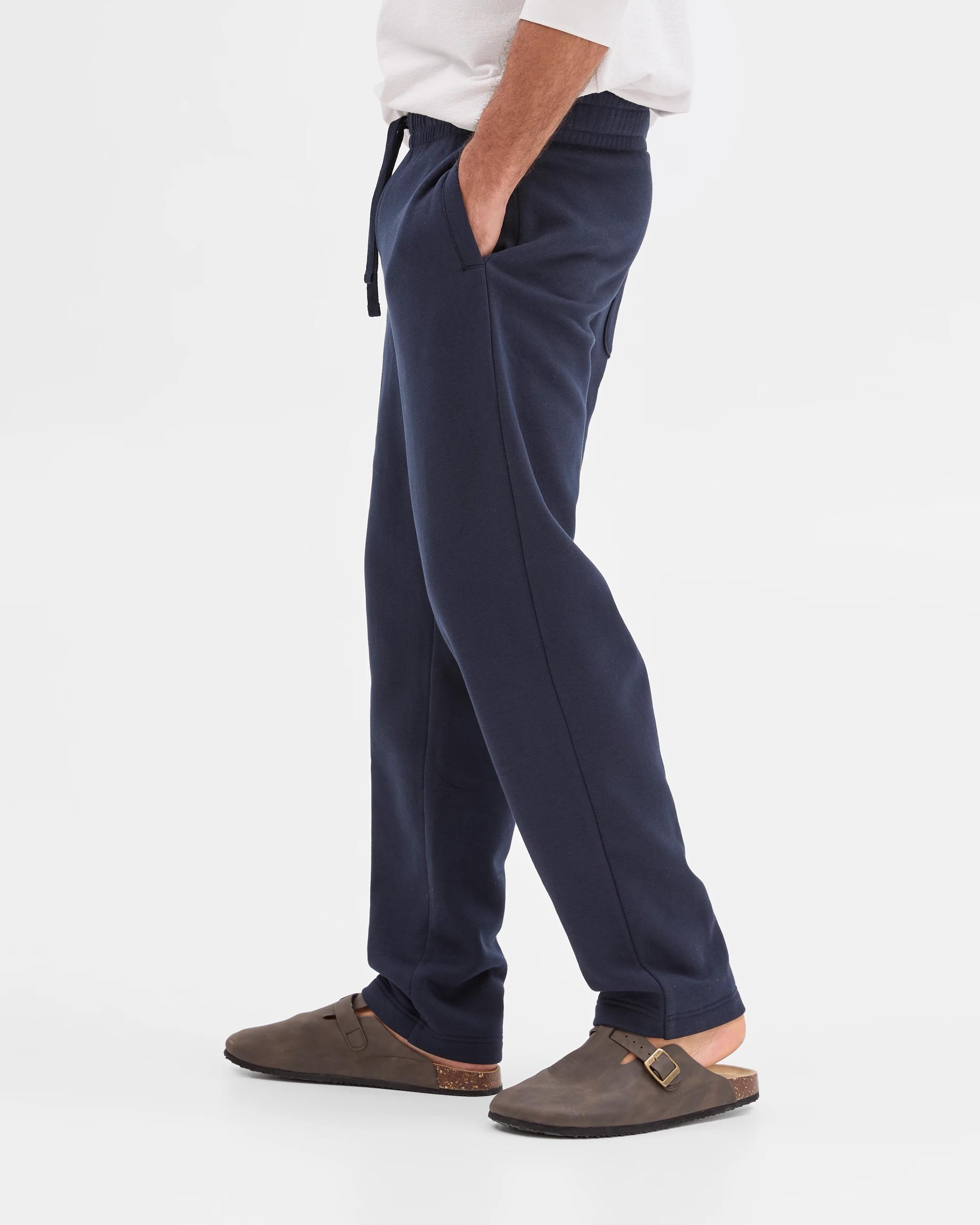 3 Target Man Australian Cotton Blend Uncuffed Trackpants NAVY, 3 of 5