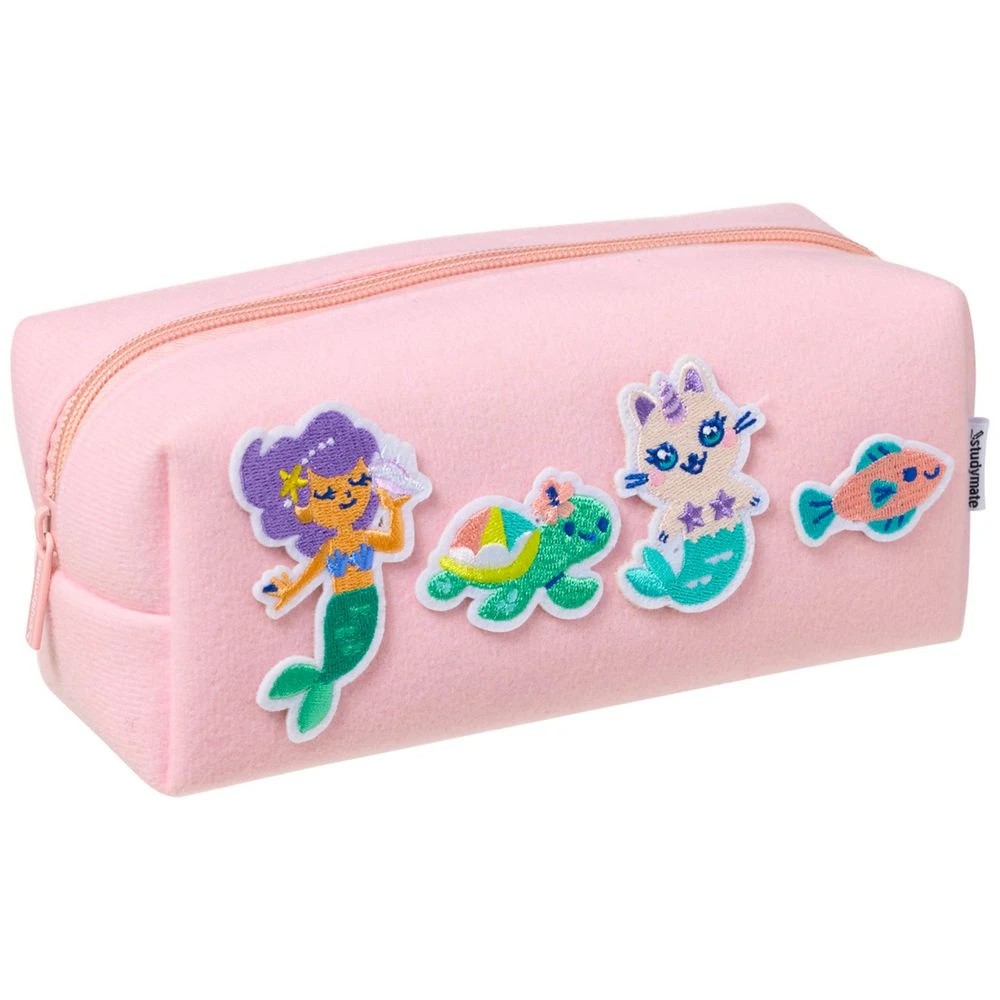 1 Studymate Purrmaid Felt Patch Pencil Case, 1 of 6