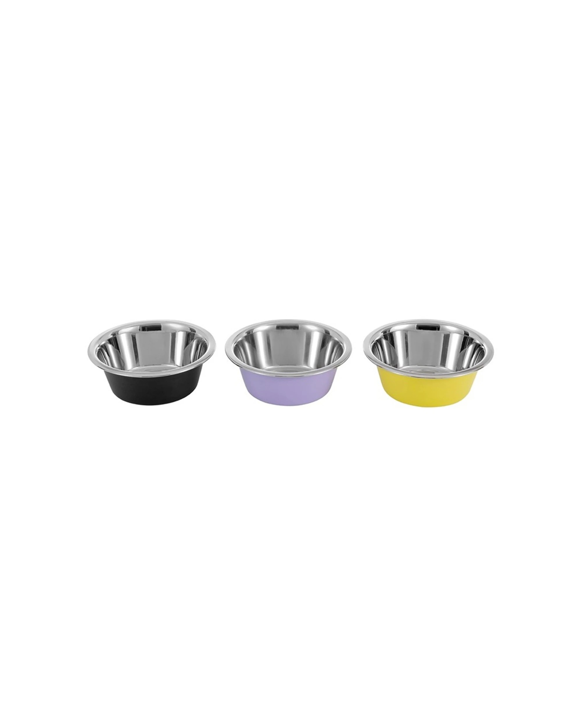 8 Paws And Claws 3pk Stainless Steel Cat Dog Food Drink Bowl 600ml Set - Multi, 8 of 9
