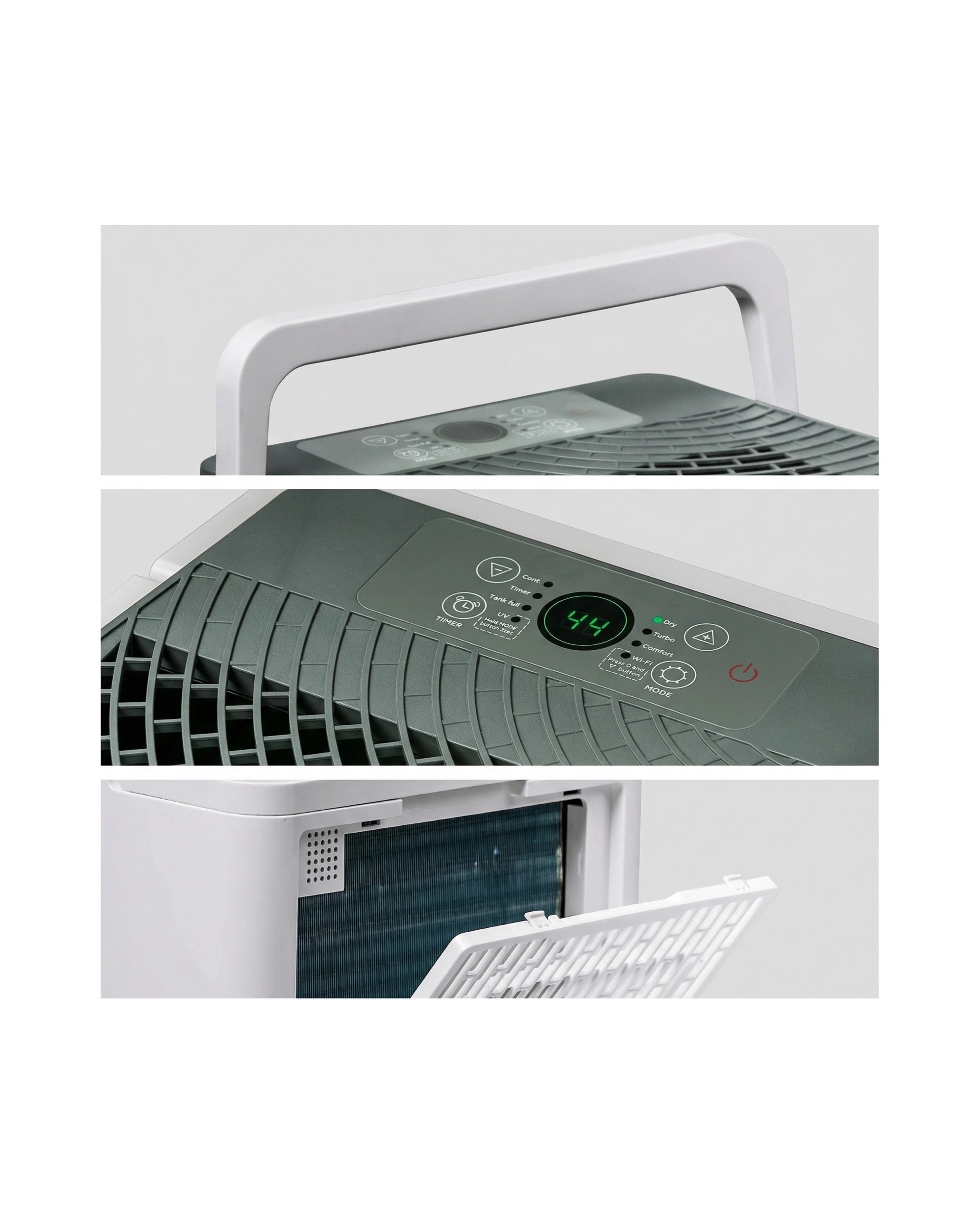 8 Dimplex Dc12depur 12l 270w Portable Dehumidifier W/hepa Air Cleaner/purifier - White, 8 of 8