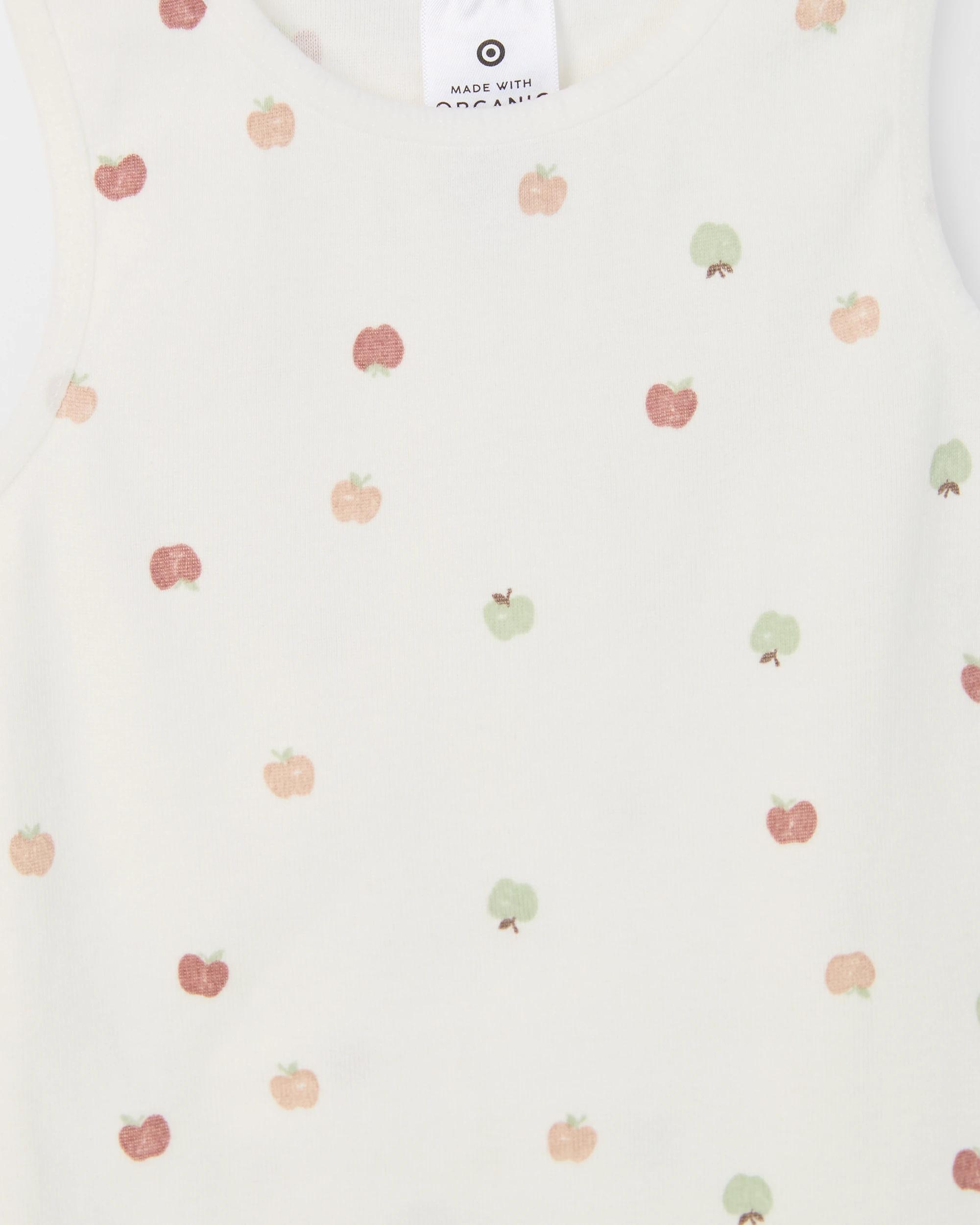 5 Target Baby Organic Cotton 3 Pack Print Rib Vest APPLES, 5 of 5