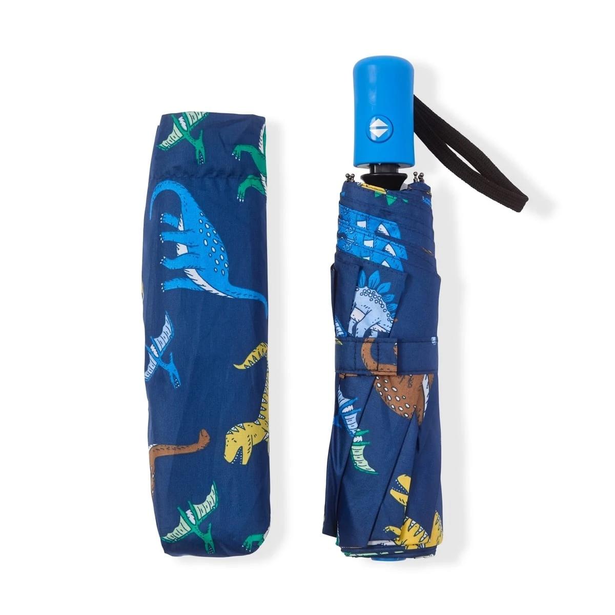 3 Dinosaur Collapsible Umbrella Blu Dino, 3 of 4