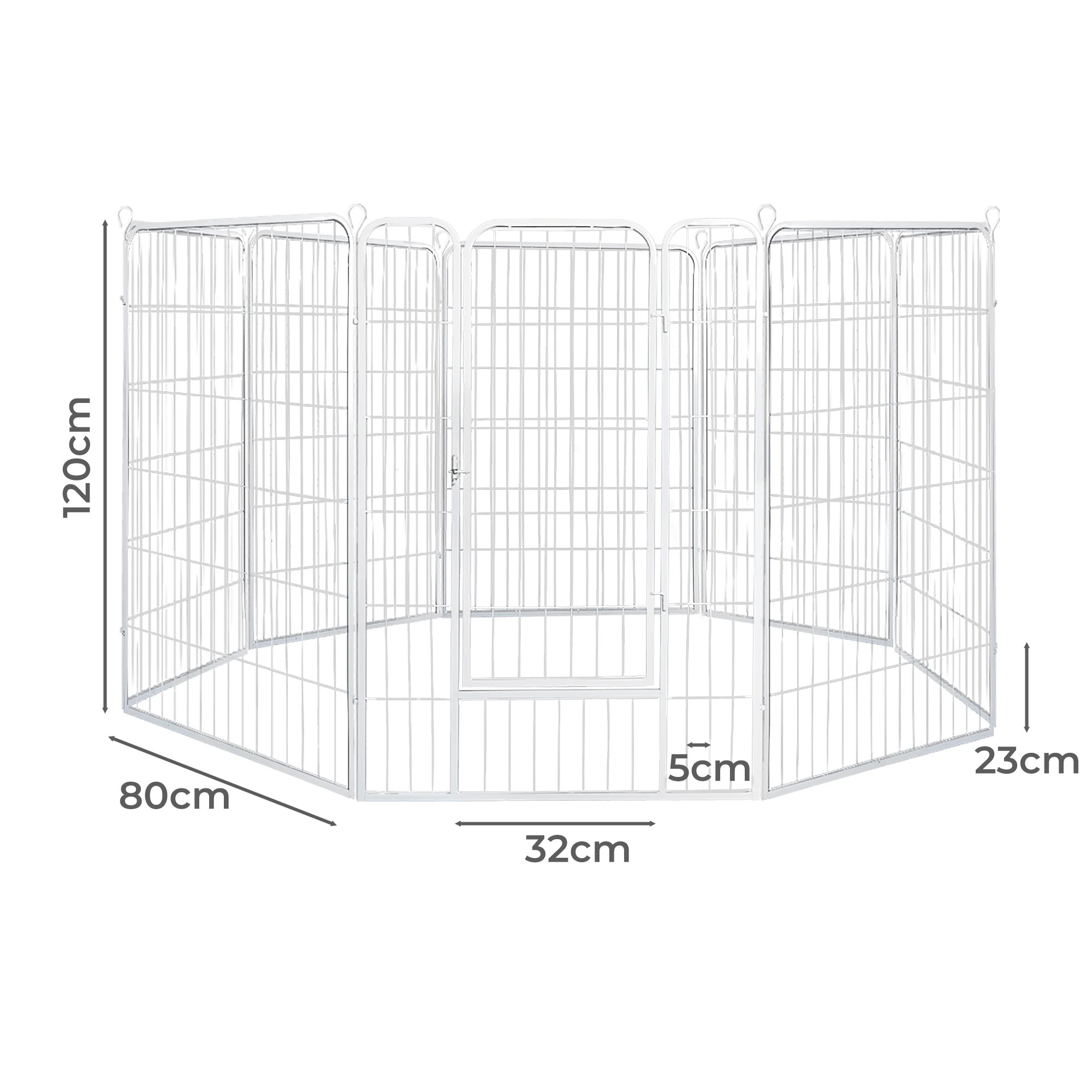 3 Pawz 8 Panel Pet Playpen White 48 Inch, 3 of 6