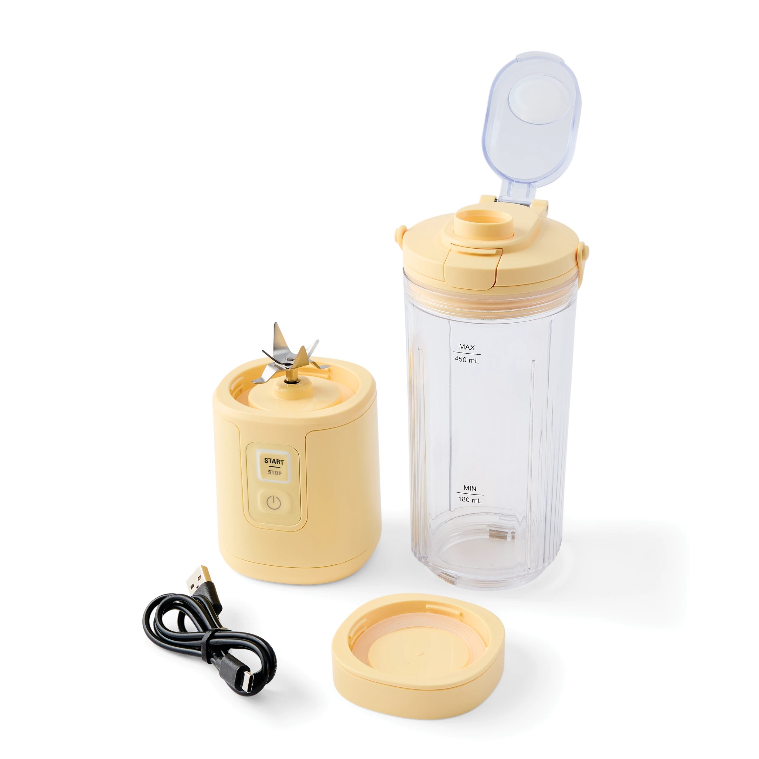 8 Portable USB Blender - Yellow, 8 of 8