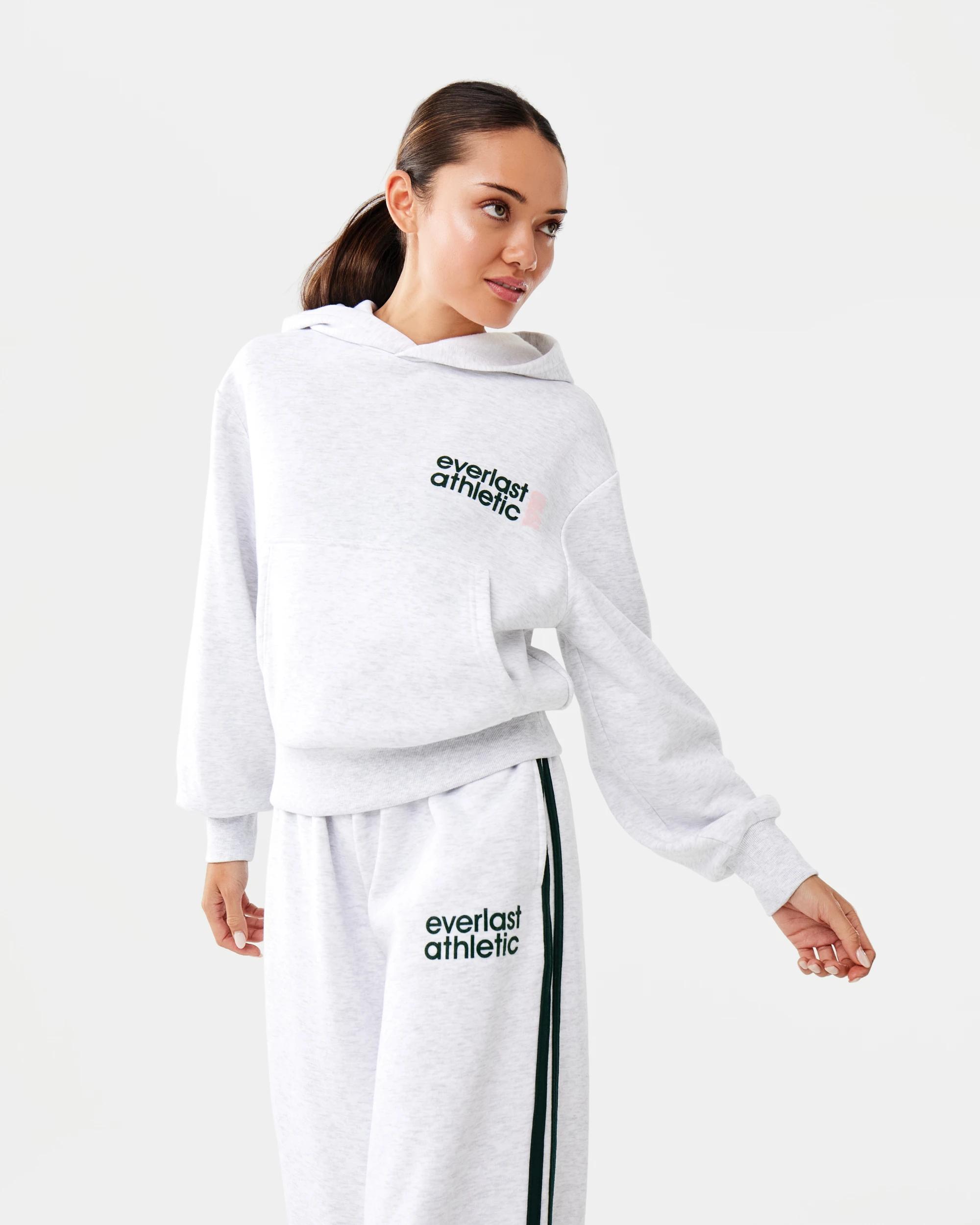 9 Everlast Womens Mid Length Cinch Hoodie White Marl, 9 of 10