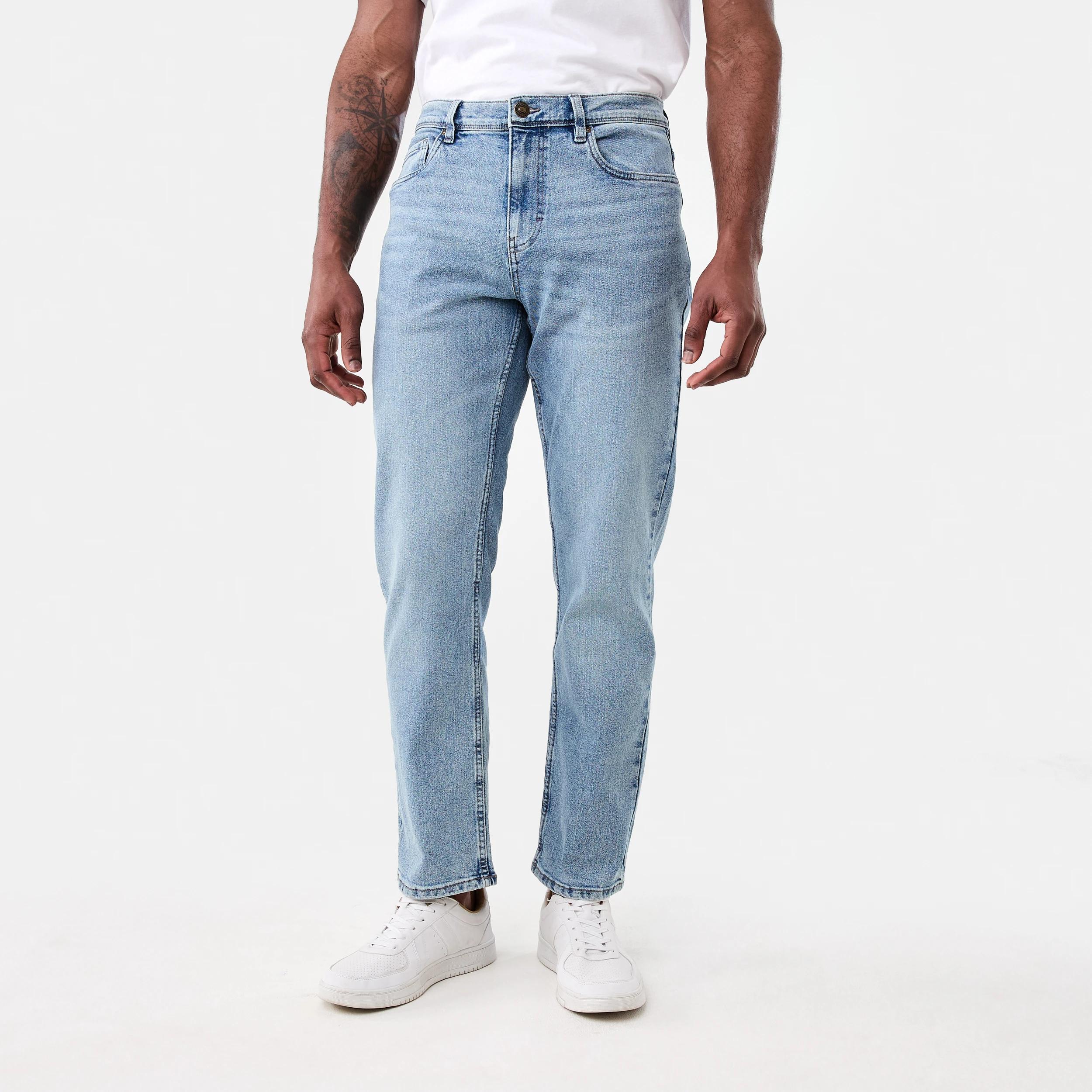 1 Straight Stretch Jeans Light Wash, 1 of 5