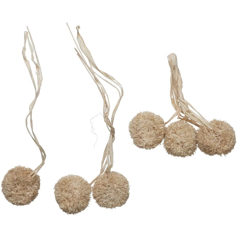 2 Born Raffia Pom Poms Large 6 Pack, 2 of 2