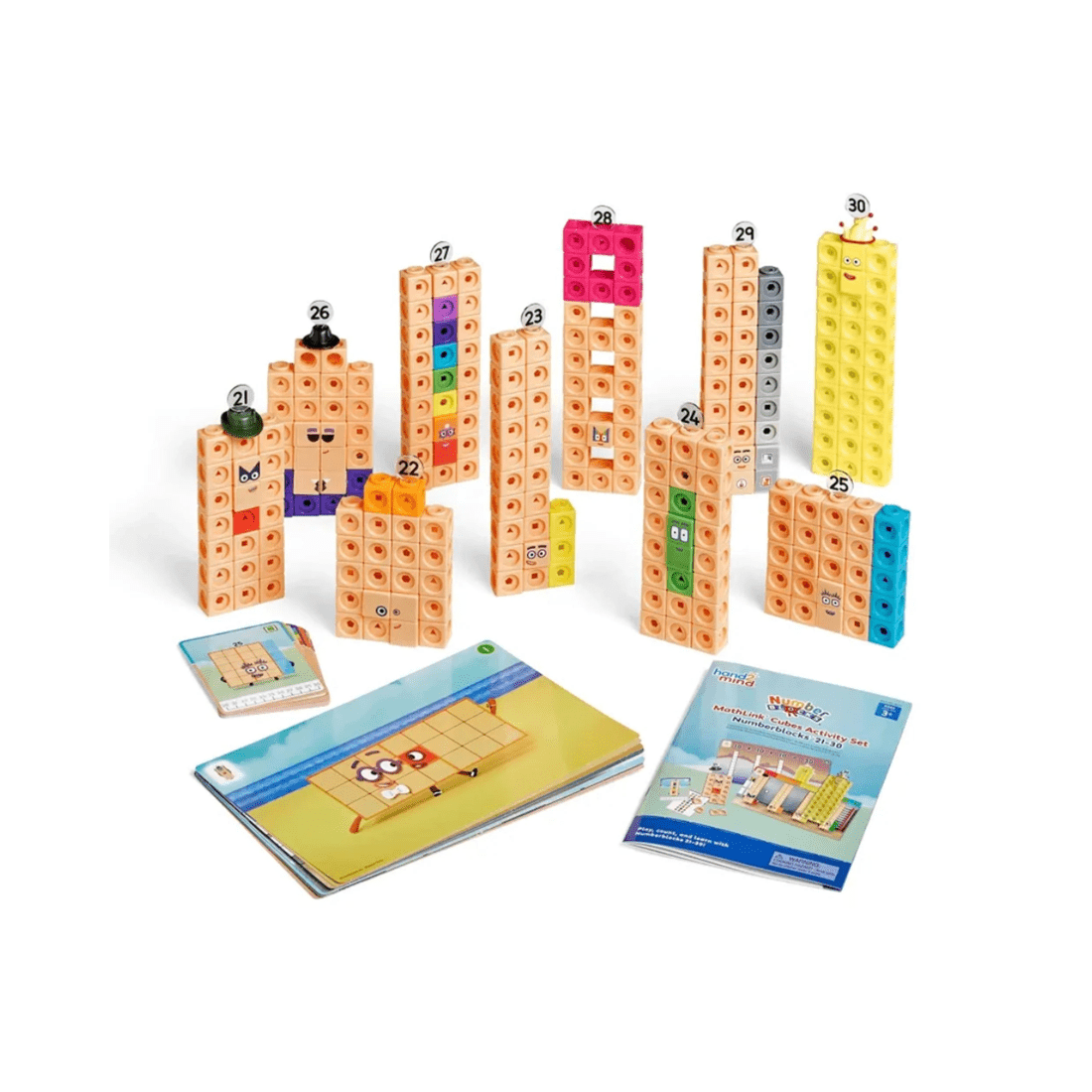 3 Hand2Mind Numberblocks MathLink Cubes 21-30 Activity Set, 3 of 3