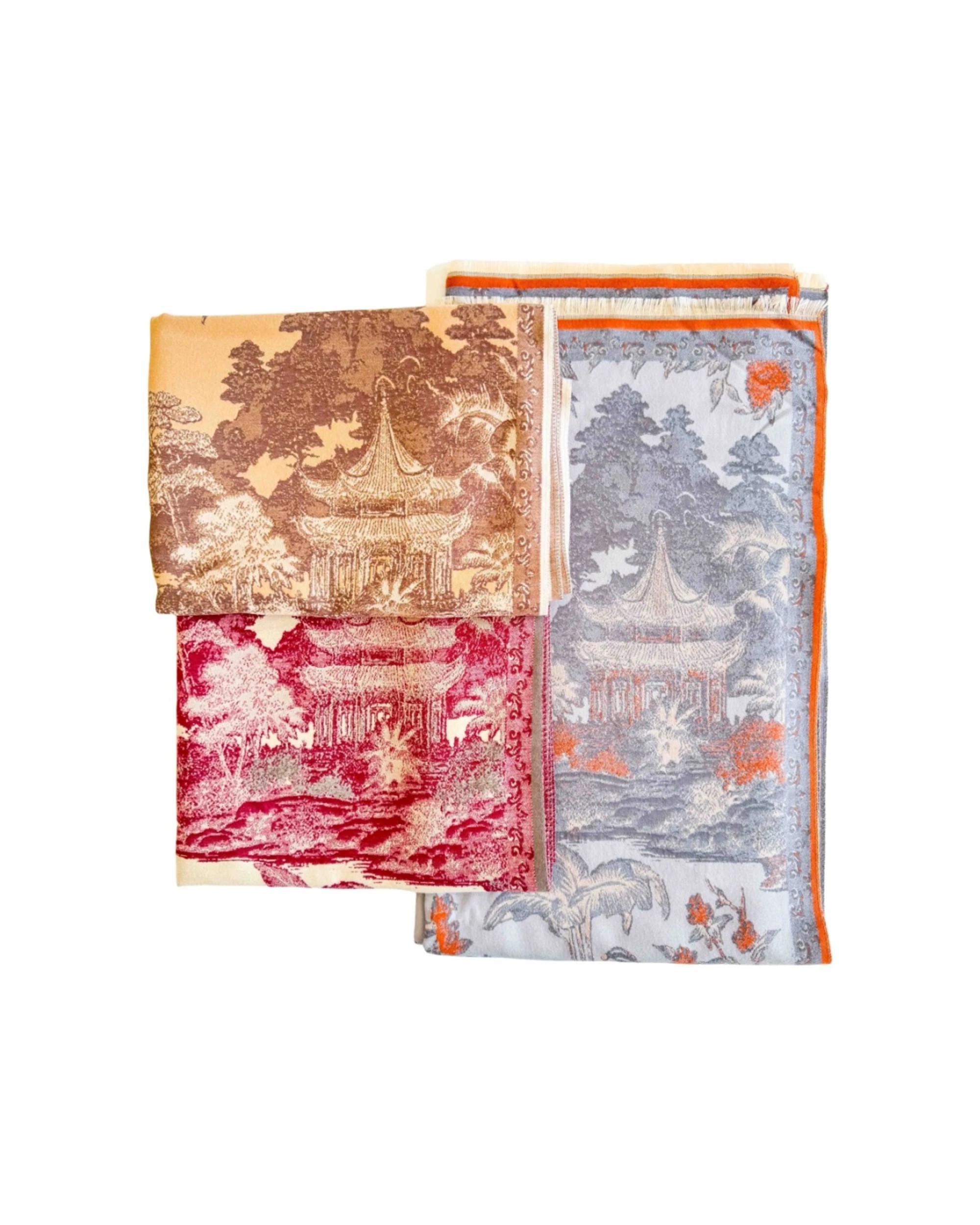 3 Urban Products Araminta Toile Scarf Landscape Soft Lightweight Fringed 180cm - Pattern, 3 of 3