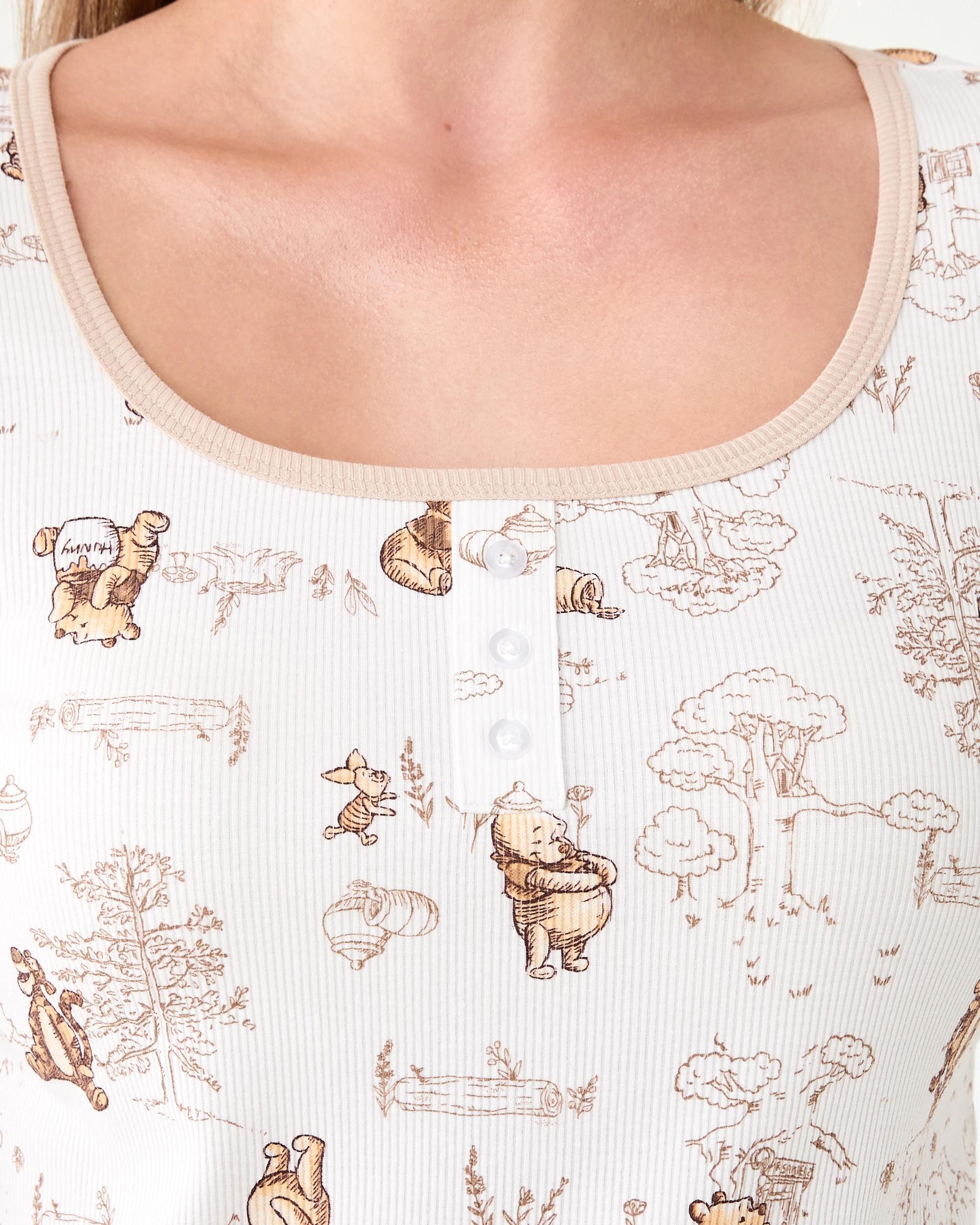 6 Winnie the Pooh License Rib Henley and Pant Pyjama Set Winnie Aop, 6 of 7