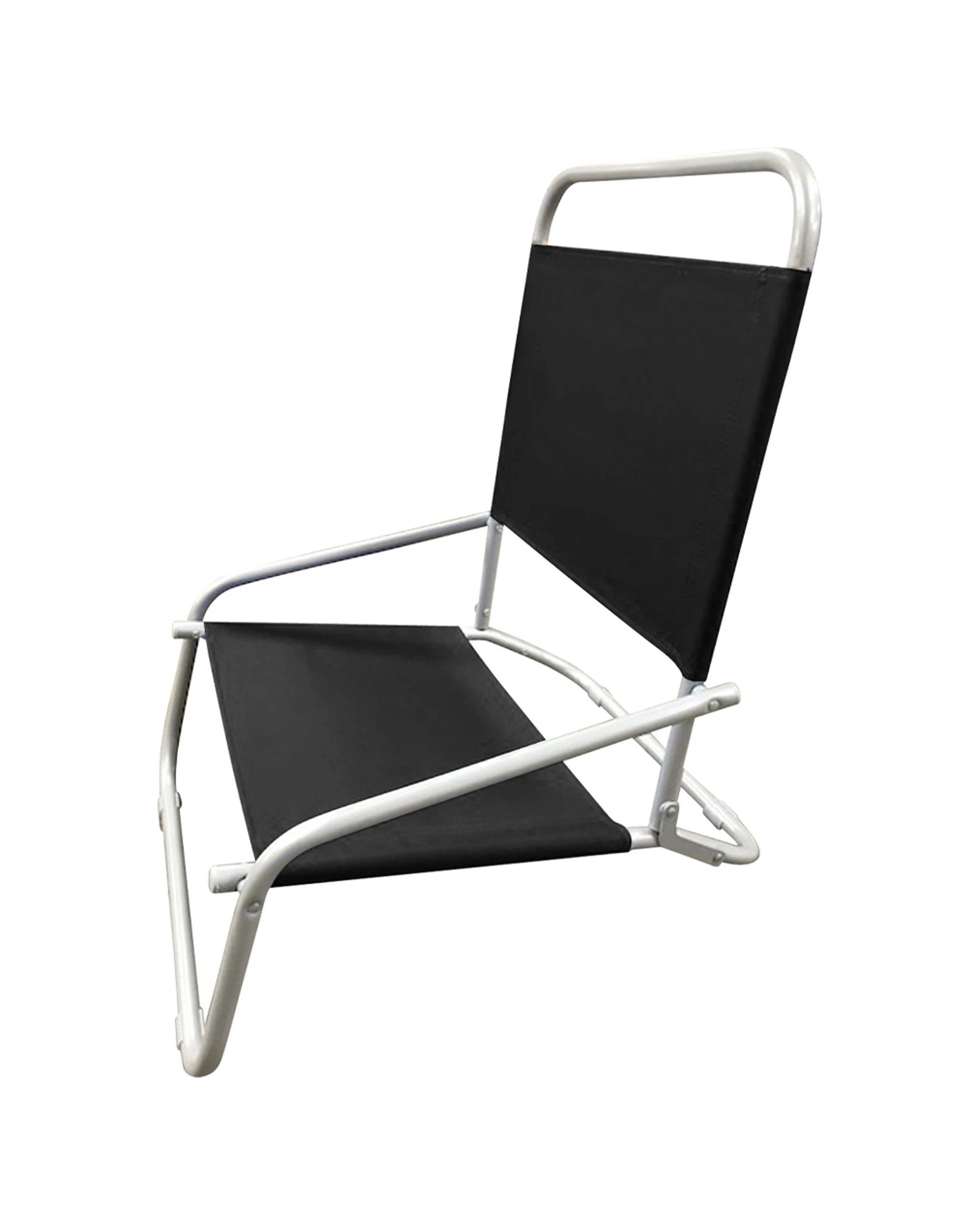 1 Mirage Foldable Beach Chair Durable Steel Nylon Outdoor Portable - Black, 1 of 1